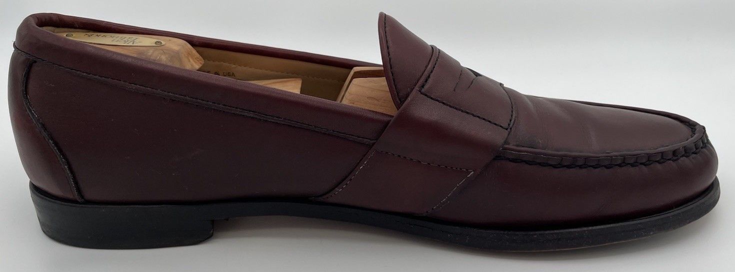 Allen Edmonds Allen Edmonds Men's 12D CAMERON Burgundy Leather Loafers Size US 12 / EU 45 - 6 Thumbnail