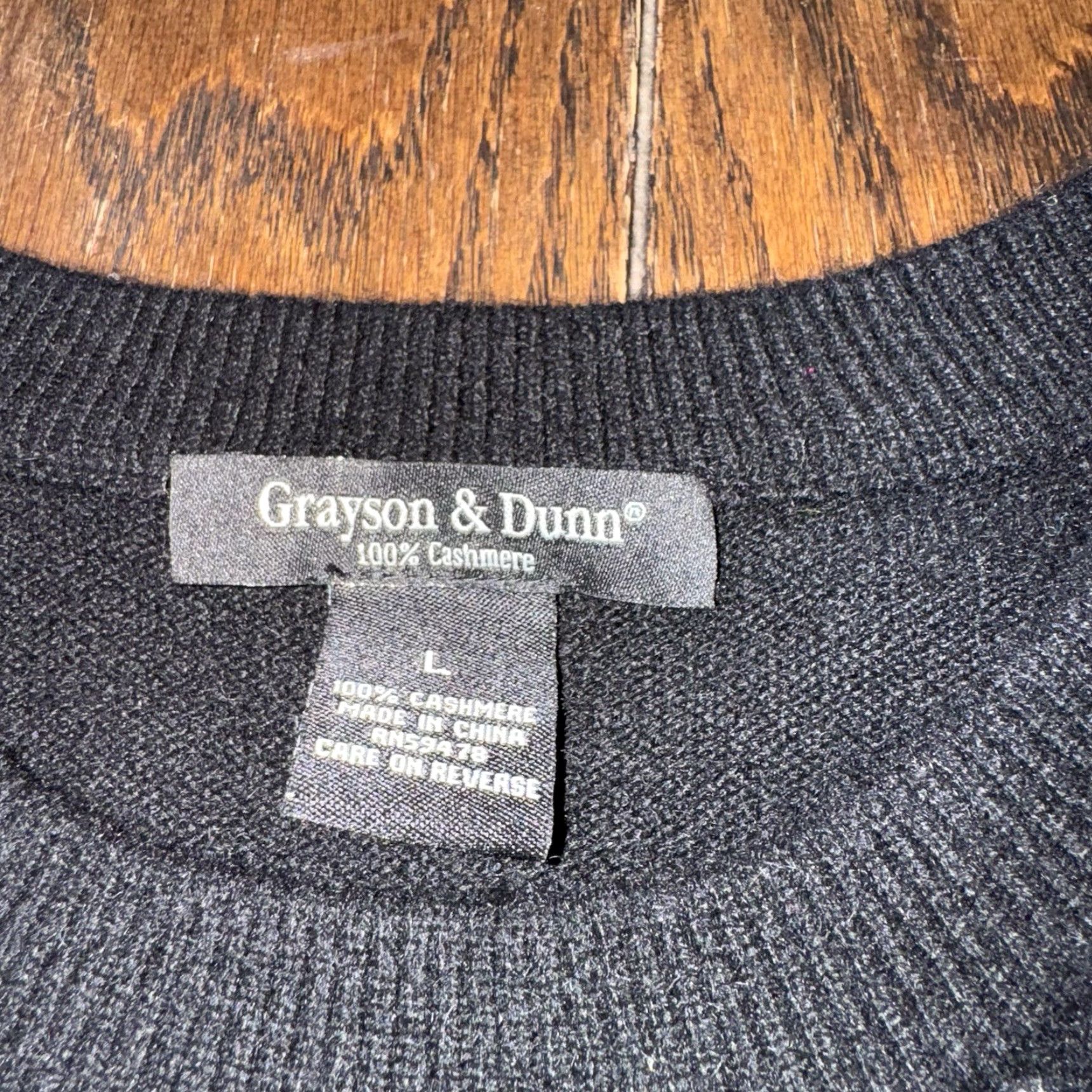 Vintage Grayson & Dunn Sweater Mens Large Black Argyle Cashmere Crewneck Pullover Size US L / EU 52-54 / 3 - 3 Thumbnail