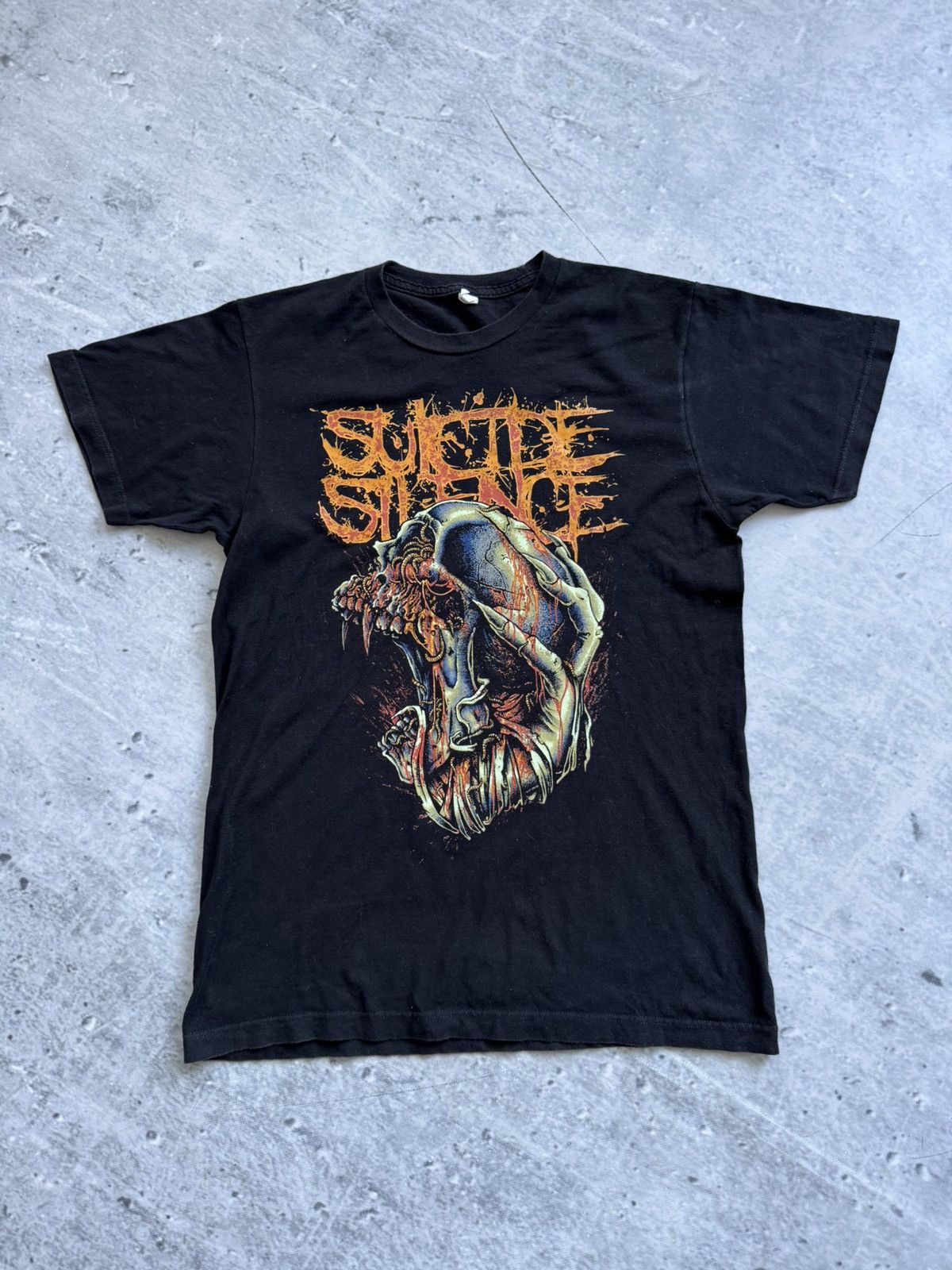 Vintage Suicide Silence big logo rock tee merch Size US M / EU 48-50 / 2 - 1 Thumbnail