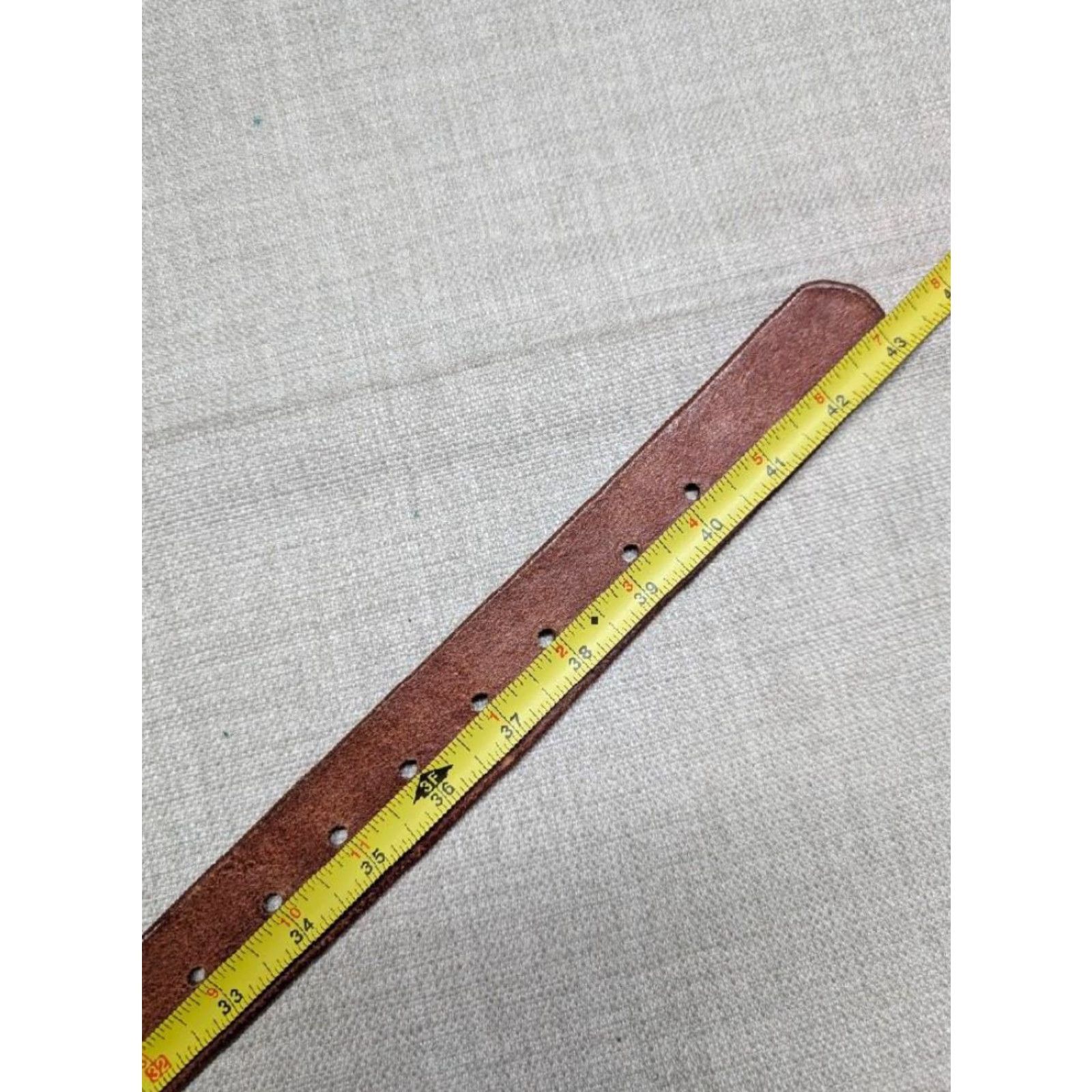 Vintage VINTAGE western belt leather Bald Eagle buckle handcrafted 38 Men Brown leather Western Belt 38 Mens Size 38 - 7 Thumbnail