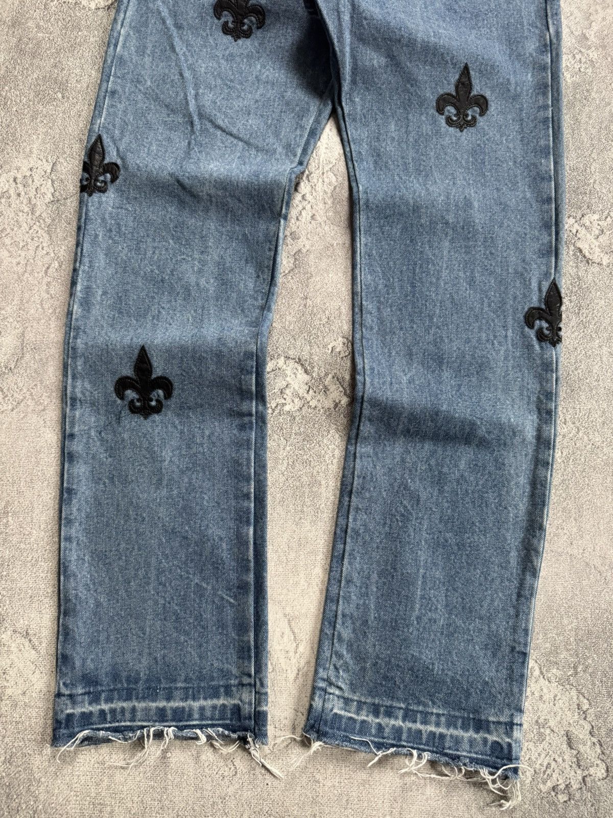 MNML MNML 34size blue denim pants jeans trousers leather inserts Size US 34 / EU 50 - 8 Thumbnail