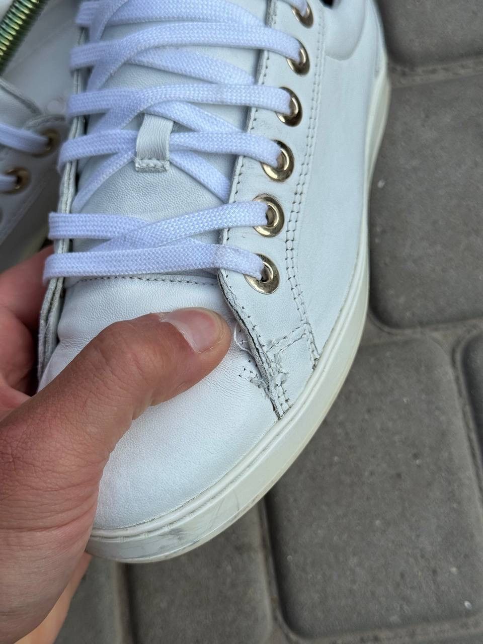 Jimmy Choo Vintage Sneakers Jimmy Choo White Leather Size US 8 / IT 38 - 9 Thumbnail