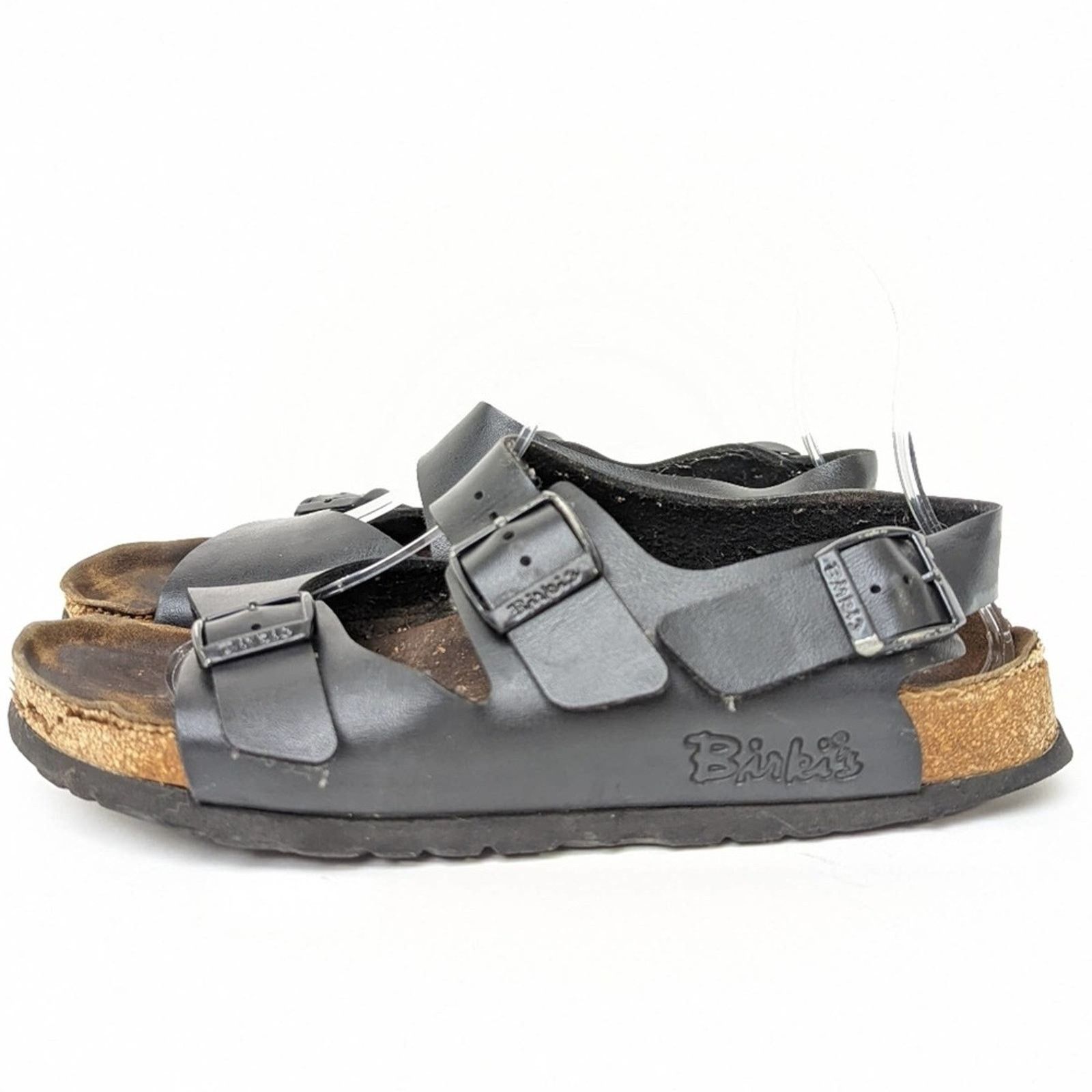 Birkenstock Birkenstock Black Leather Milano Sandals - 8 Size US 8 / IT 38 - 5 Thumbnail