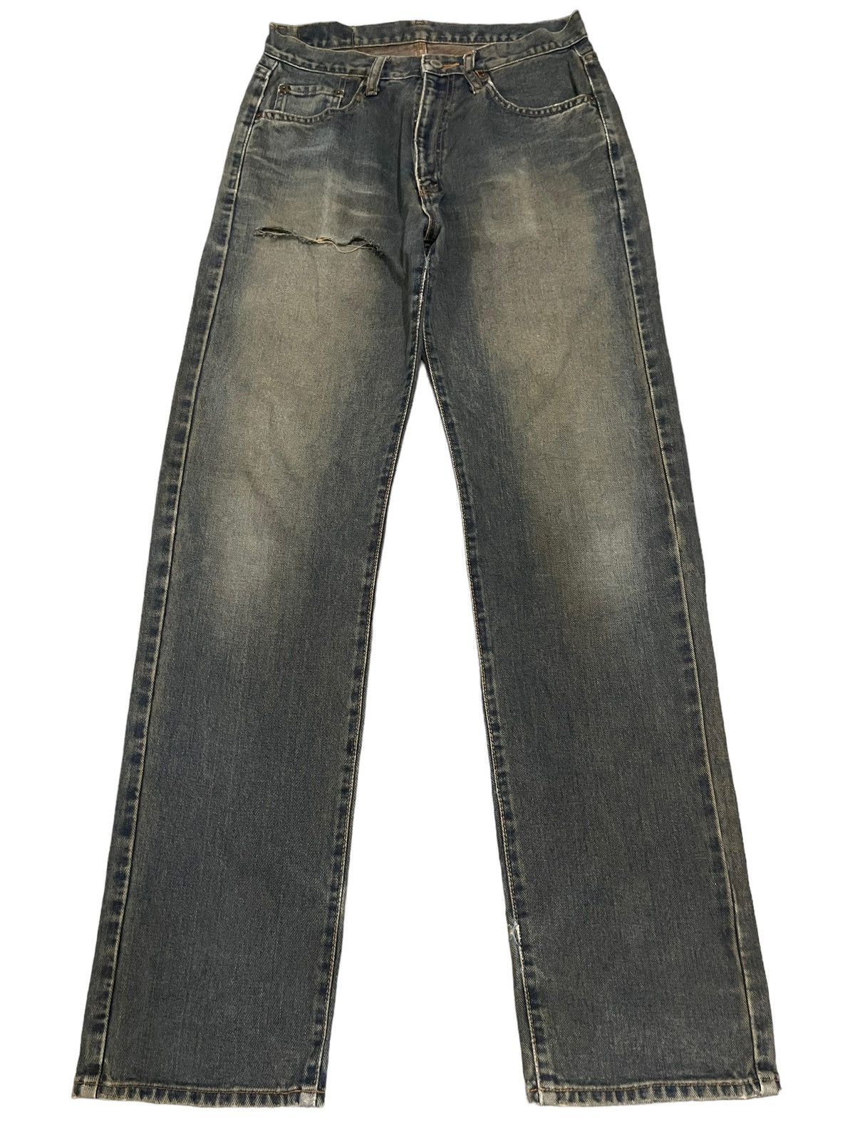 image of Hype Vintage Blue Wash Style Distress Jeans, Men's (Size 30)