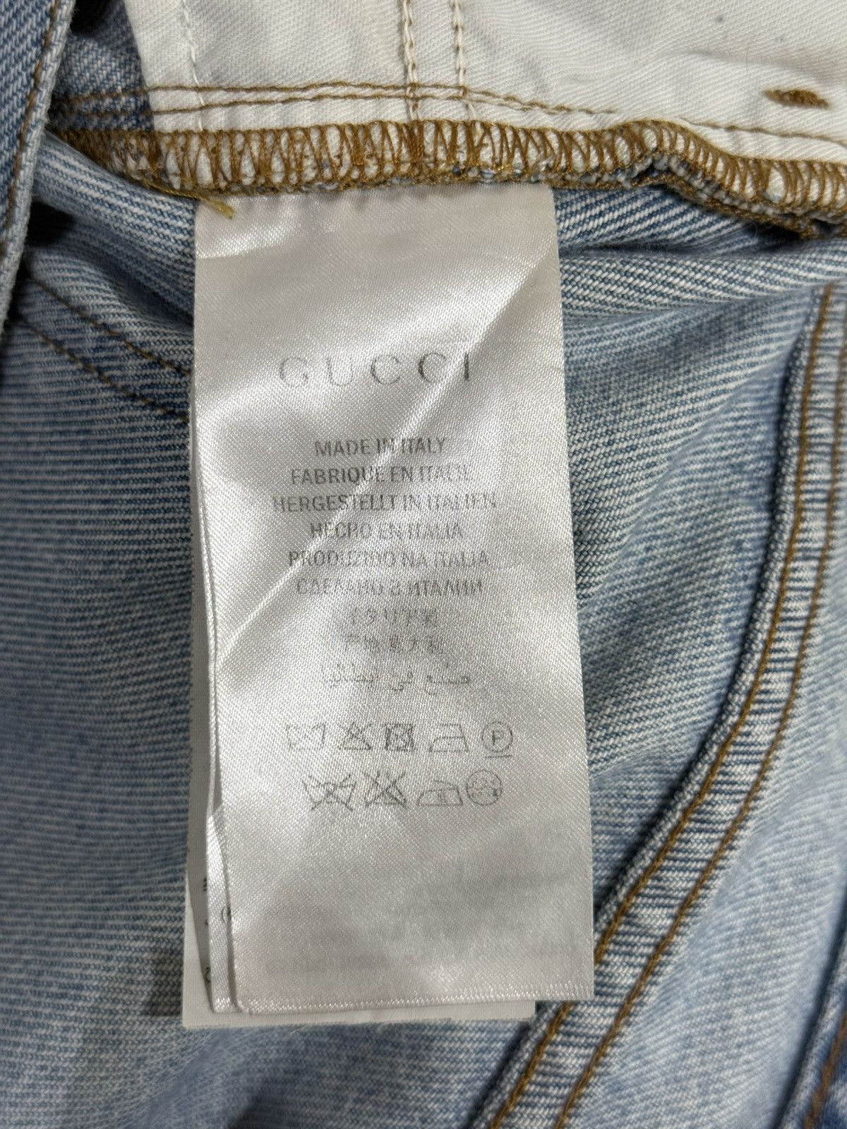Gucci Gucci L’aveugle Par Amour Scribble Denim Size US 28 / EU 44 - 7 Thumbnail