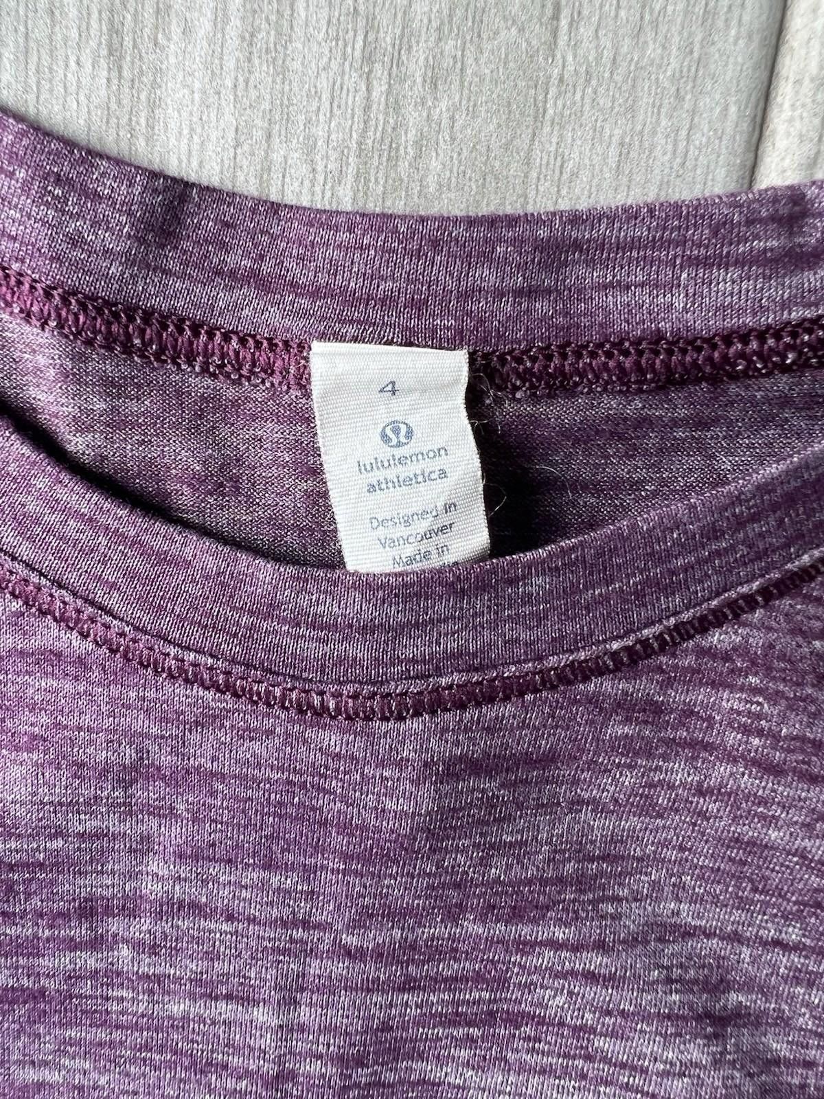 Lululemon Lululemon Cardio Squad Tank II Heathered Plum Sz 4 Size S / US 4 / IT 40 - 4 Thumbnail