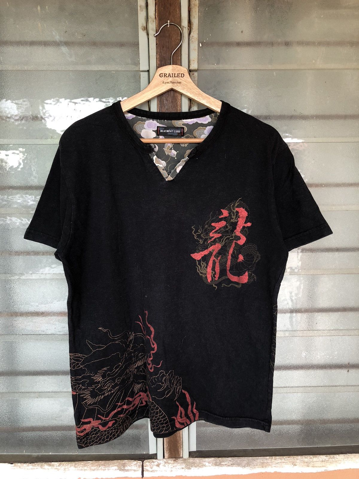 Other Vintage Japanese Beaumont Carr Sukajan Dragon Shirt Tee Size US L / EU 52-54 / 3 - 2 Thumbnail