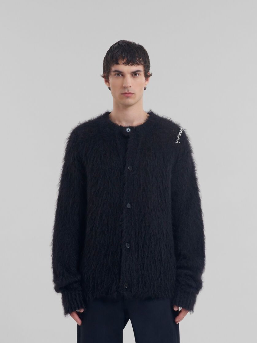 Marni o1f1d3z0126 Brushed Mohair Cardigan in Navy Size US M / EU 48-50 / 2 - 2 Thumbnail