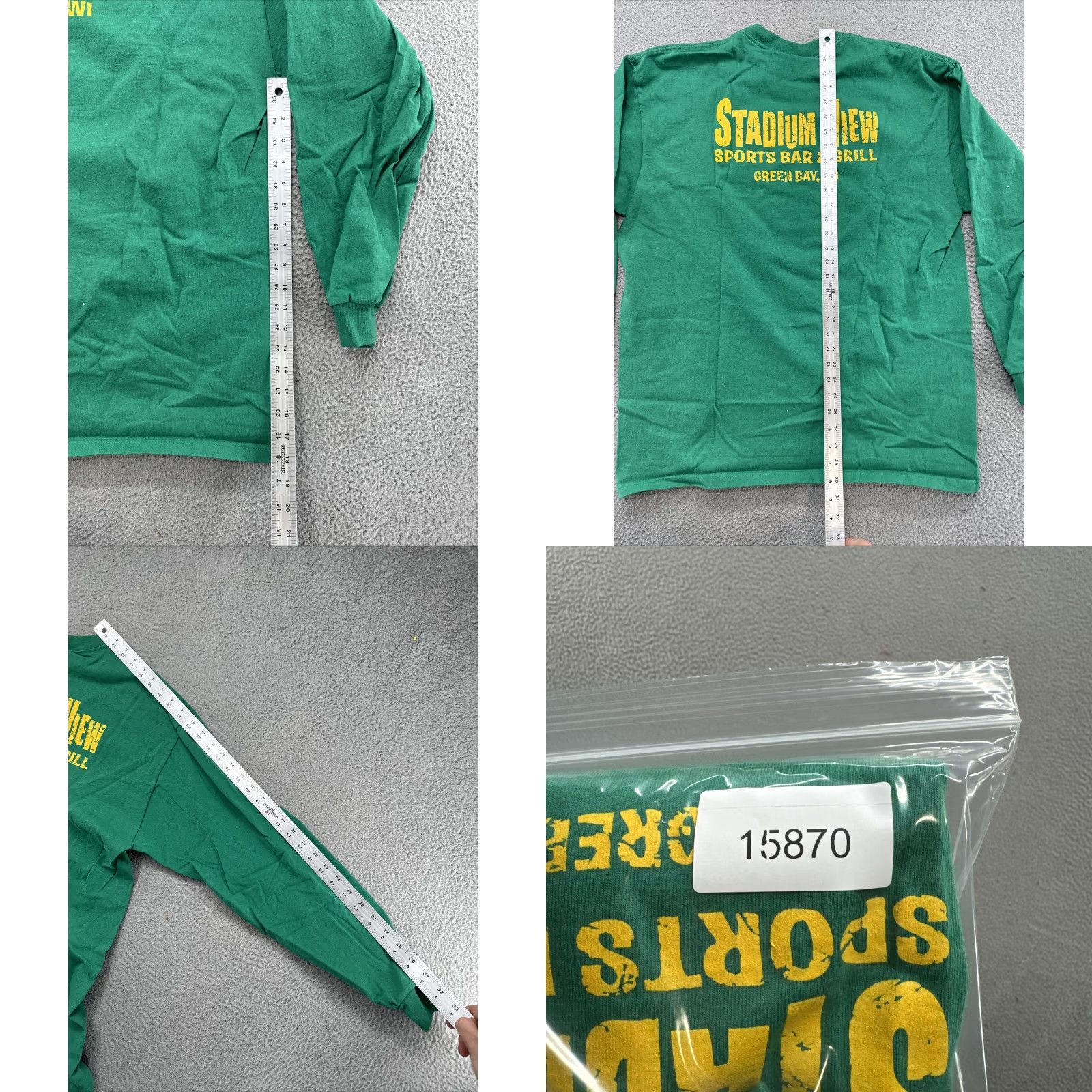Jansport Vintage Brett Favre Never 4 Get Stadium View Bar Long Sleeve Shirt XL USA Made Mens Green Size US XL / EU 56 / 4 - 8 Thumbnail
