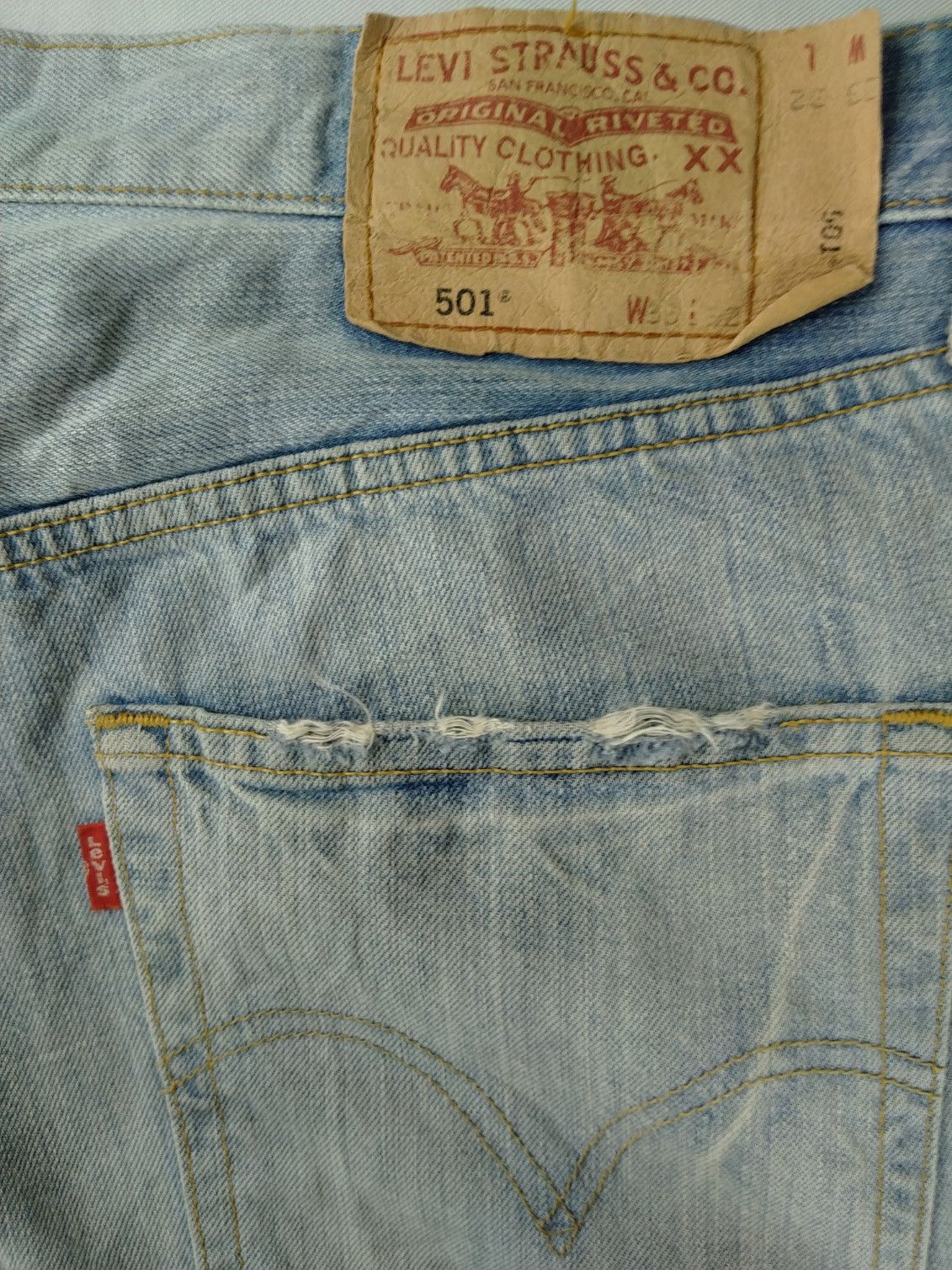 Levi's Blue Wash Vintage Levi's 501 Jeans 34x29.5 Denim -JN861 Size US 34 / EU 50 - 6 Thumbnail