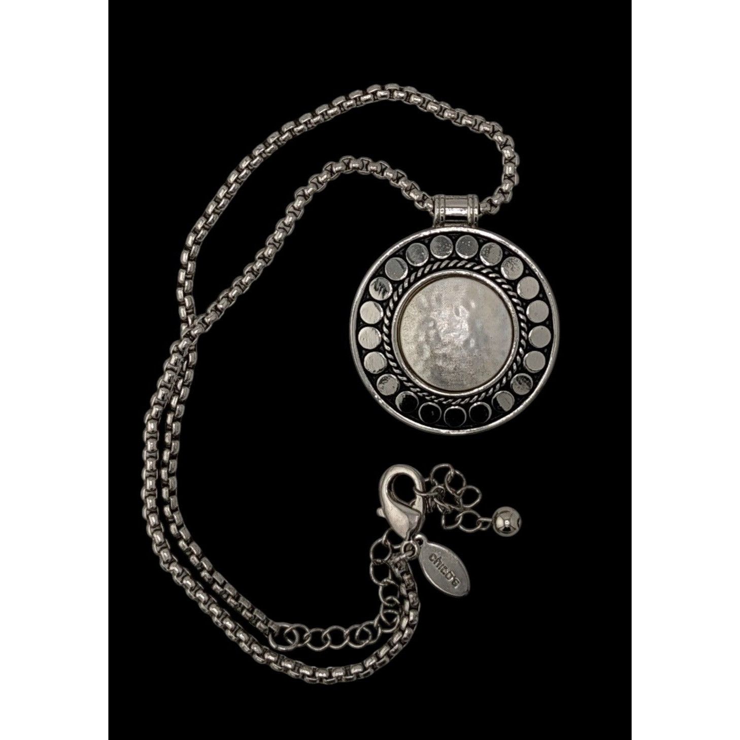 Chicos Vintage Chico's Brutalist Bohemian Silver Tone Medallion Nec Size ONE SIZE - 1 Thumbnail