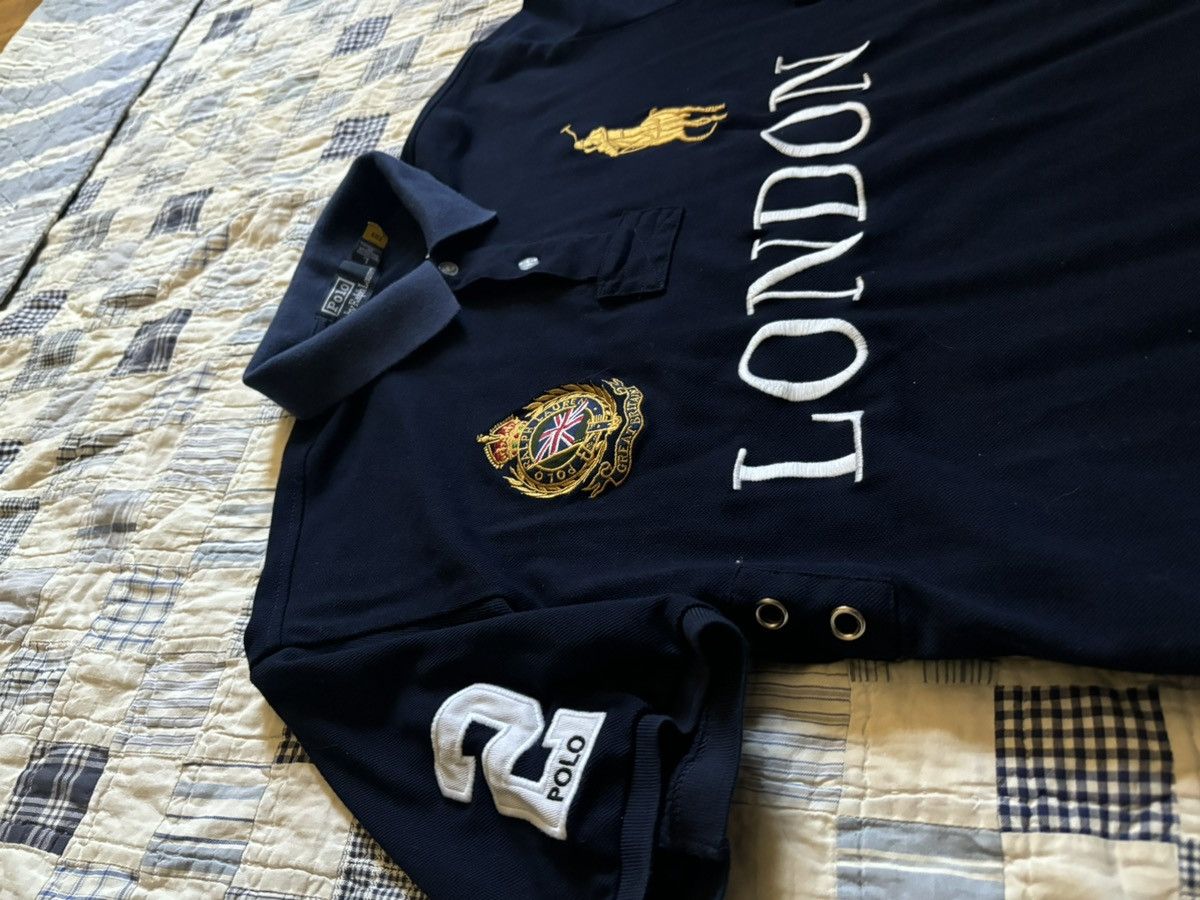 トップス 90s archive polo ralph lauren london us VINTAGE POLO RALPH LAUREN - POLO SHIRT - STRIPED | Depop