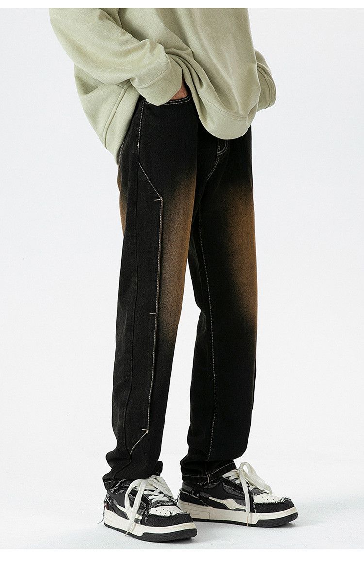 Japanese Brand × Jean Vintage washed distressed high street straight jeans Size US 32 / EU 48 - 2 Thumbnail