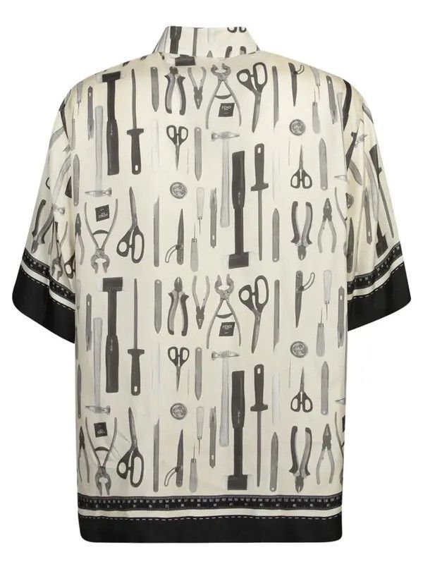 Fendi o1s1wg111225 Shirt in White Size US L / EU 52-54 / 3 - 2 Thumbnail