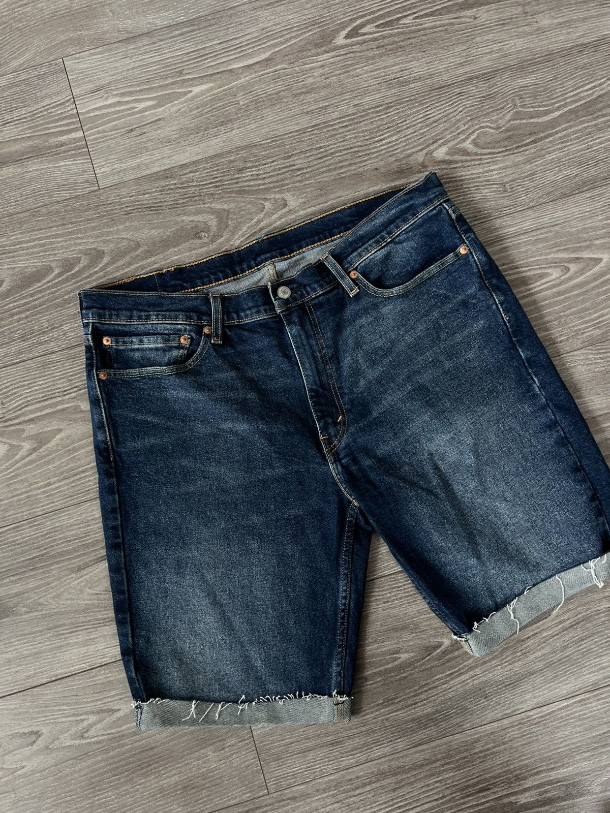 Levi's Levis Rare Blue Denim 511 Red R Tab Jeans Short Size US 38 / EU 54 - 4 Thumbnail