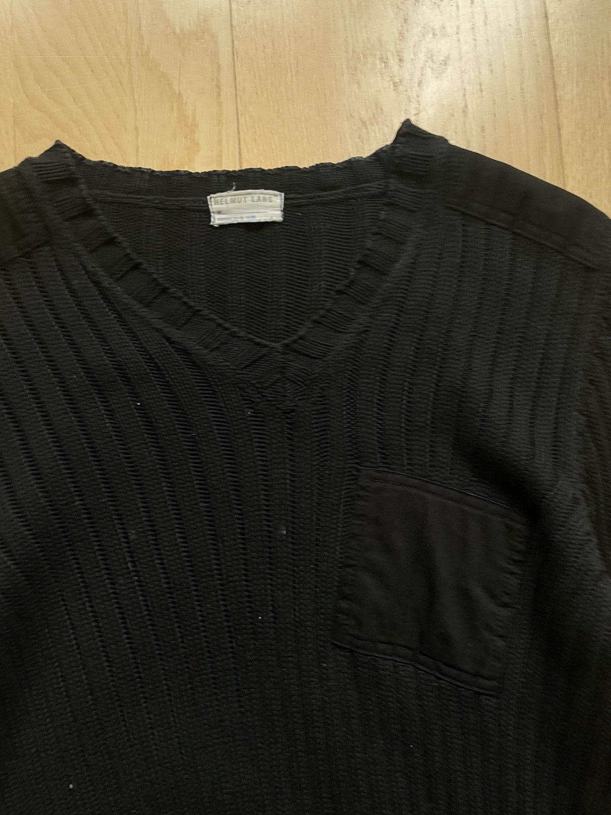 HELMUT LANG archive cotton knit ニット Helmut Lang Vtg Full Zip Rayon Cotton Knit Sweatshirt Track