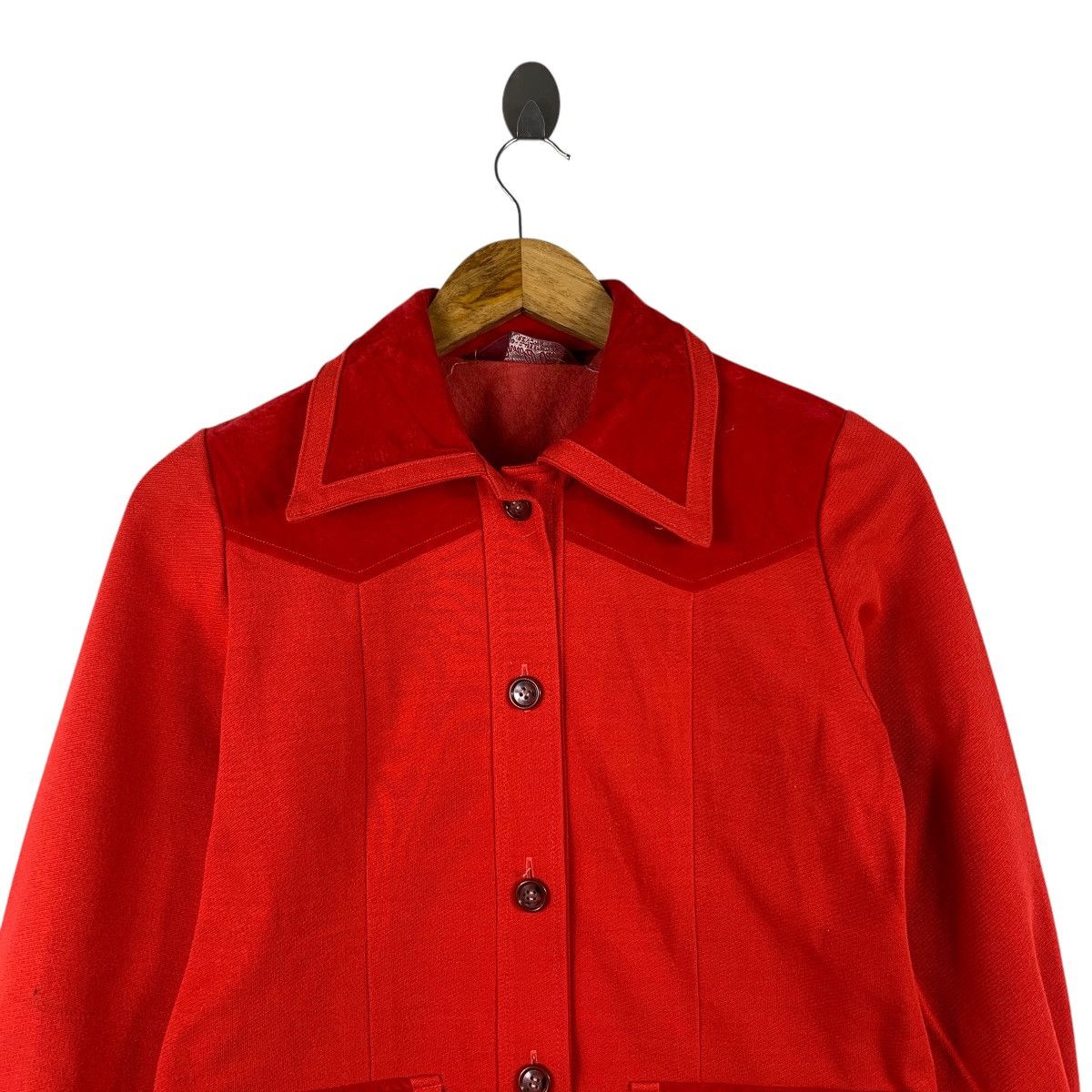 Vintage Vintage 90s ARNOLD PALMER RENOWN Button Up Red Coat Size S / US 4 / IT 40 - 4 Thumbnail