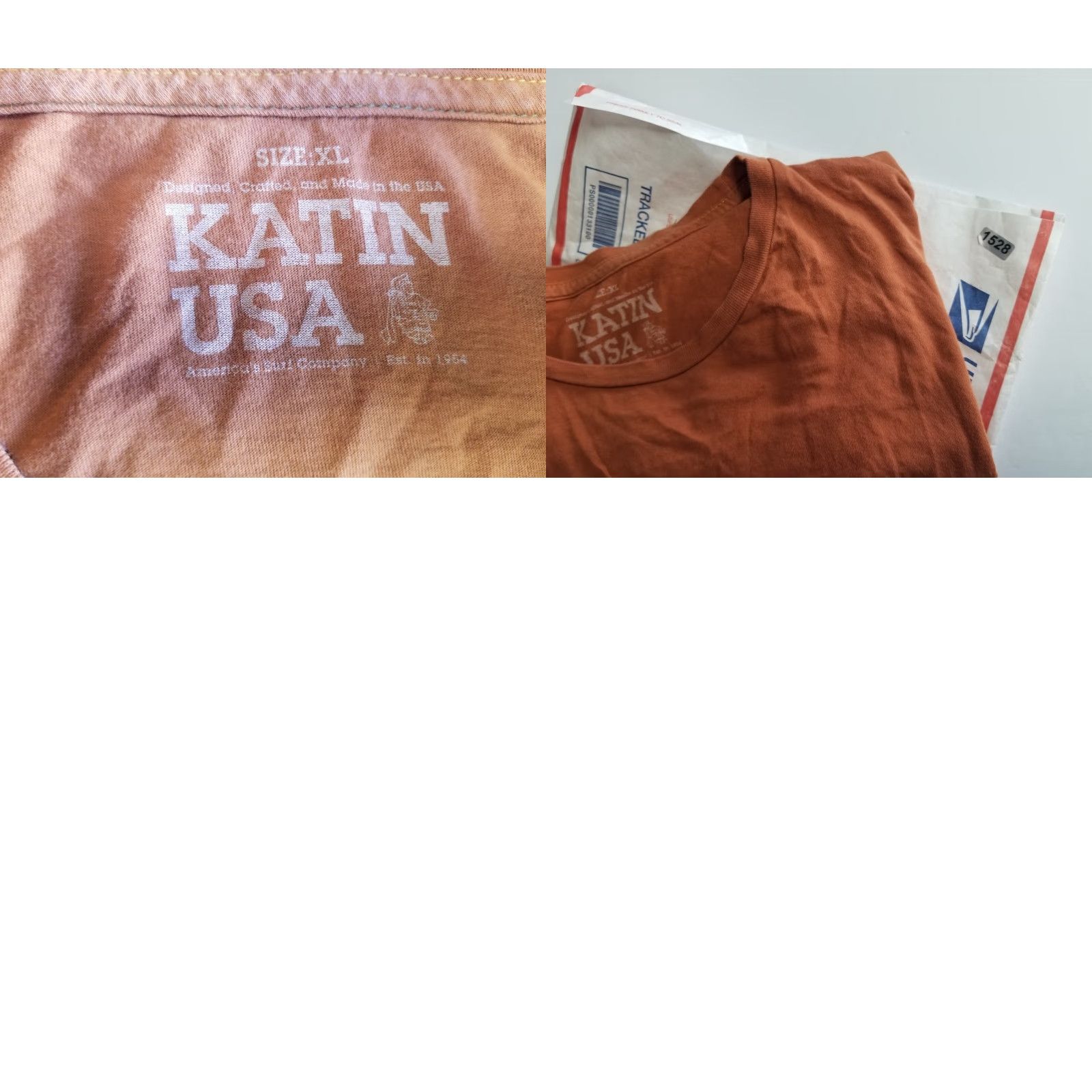 Katin Katin Mens XL Light Brown S Pocket Short Sleeve Crew Neck T Shirt Distressed See Pics Size US XL / EU 56 / 4 - 9 Thumbnail