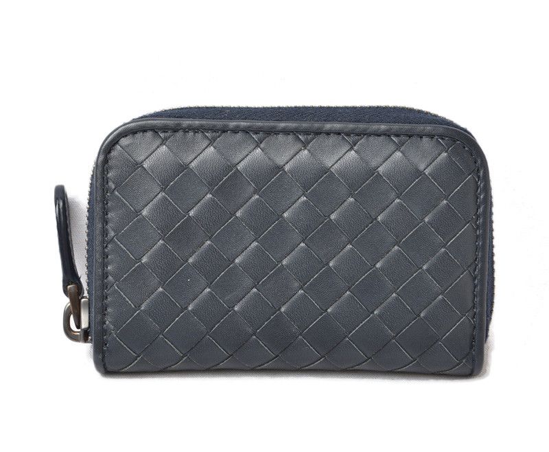 Bottega Veneta Bottega Veneta Bottega Veneta Leather Card Case/Coin Case Navy Leather Card Case 2409a02-bv in Pristine Condition Size ONE SIZE - 1 Thumbnail