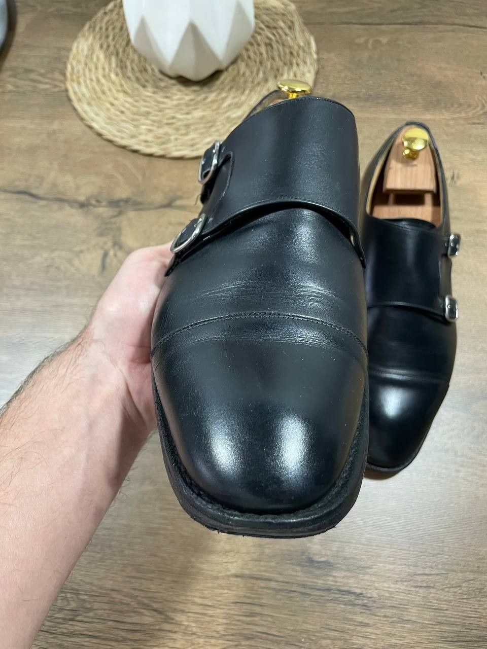 Church's Church's Black Double Monkstrap Brogues mens Size US 10.5 / EU 43-44 - 4 Thumbnail