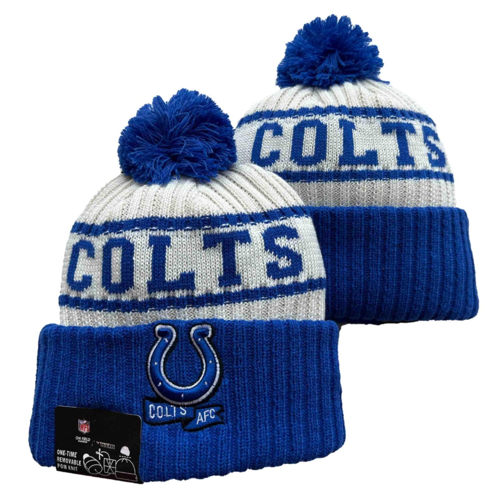 Other NWT Indianapolis Colts Sports Knit Pom Beanie Fleece Lined Size ONE SIZE - 1 Thumbnail