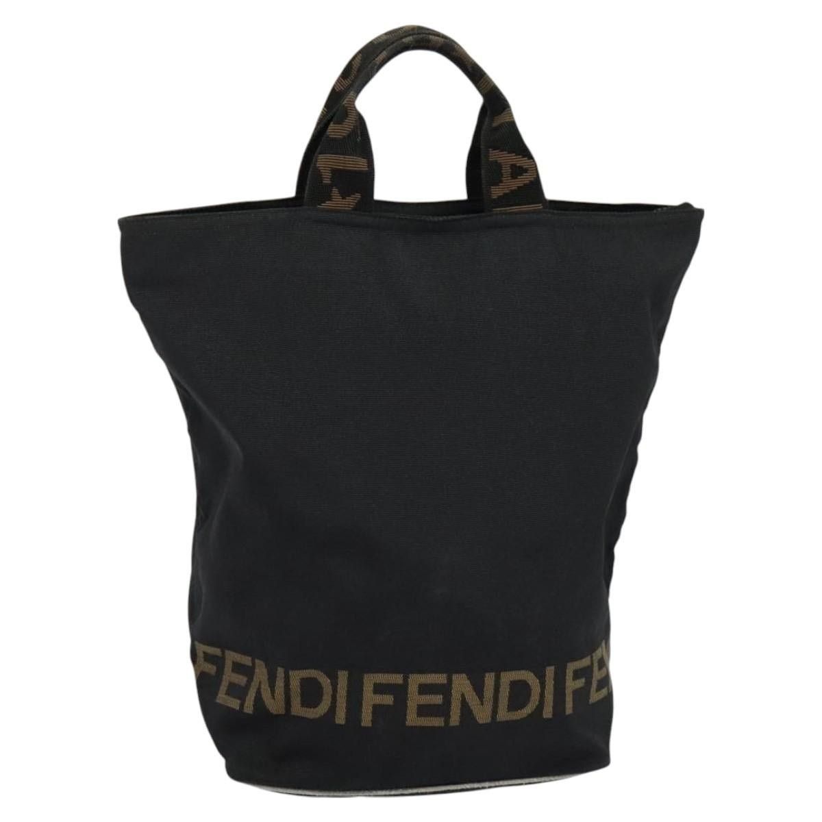 FENDI Hand Bag Nylon Black