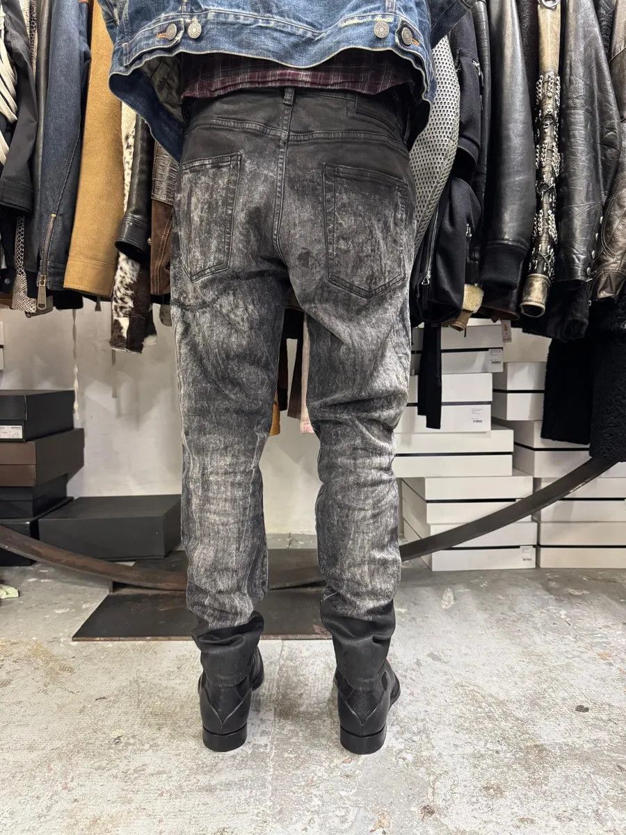 Diesel Diesel Black Bleached Effect Coated Slim Jeans Size US 33 - 5 Thumbnail
