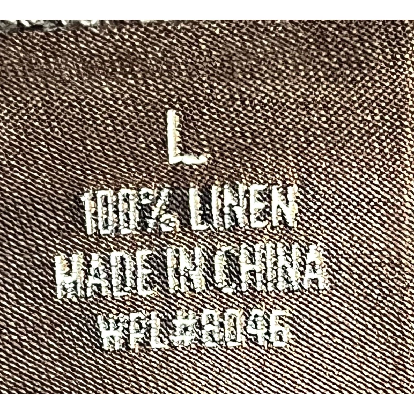 Tasso Elba Tasso Elba Shirt Mens L Brown Luxury Linen Button Front Short Sleeve Size Size US L / EU 52-54 / 3 - 6 Thumbnail