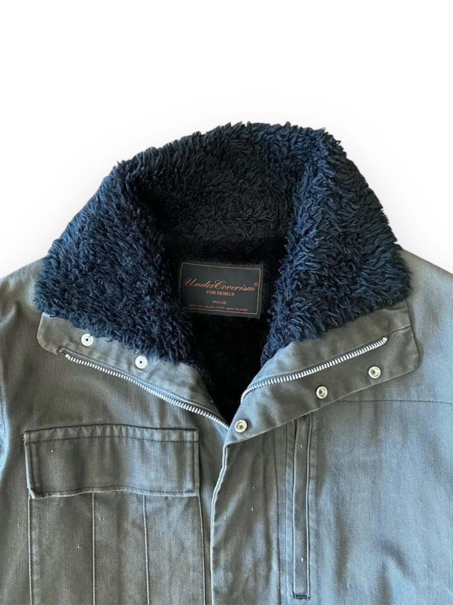Undercover AW05 "Arts & Crafts" Fur-Lined Distressed Military Jacket Size US M / EU 48-50 / 2 - 7 Thumbnail