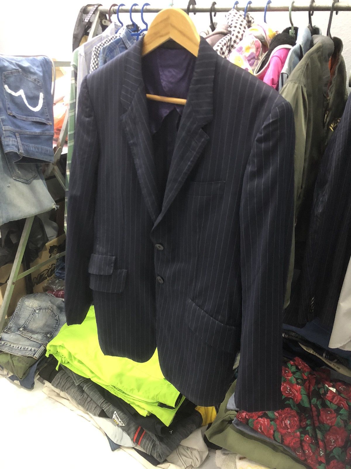 Cerruti 1881 × Paul Smith Paul Smith x Cerruti 1881 stripe blazer single breasted Size 38R - 2 Thumbnail