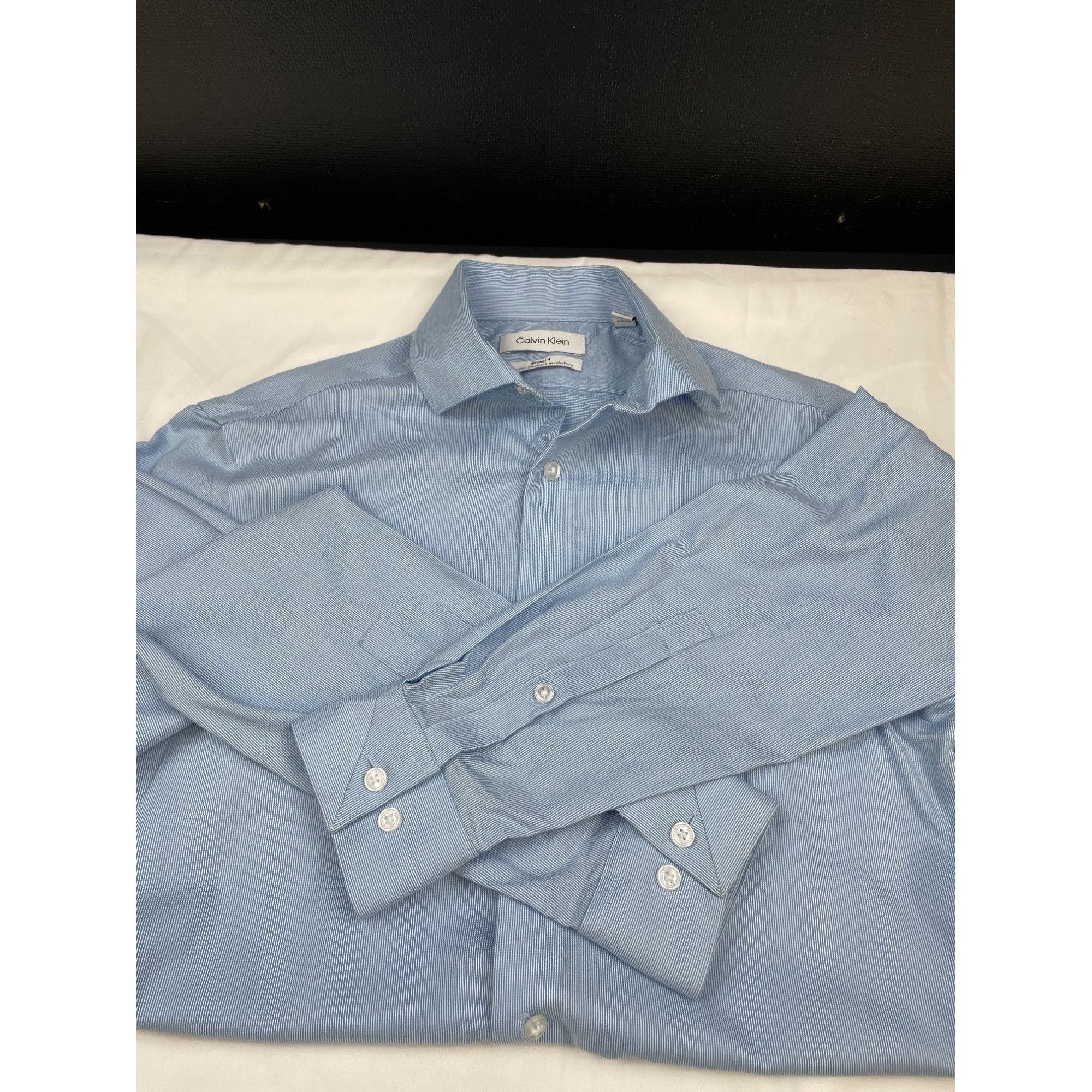 Calvin Klein Calvin Klein Men's Blue Button Up Shirt Slim, Stretch Size S Size US S / EU 44-46 / 1 - 4 Thumbnail