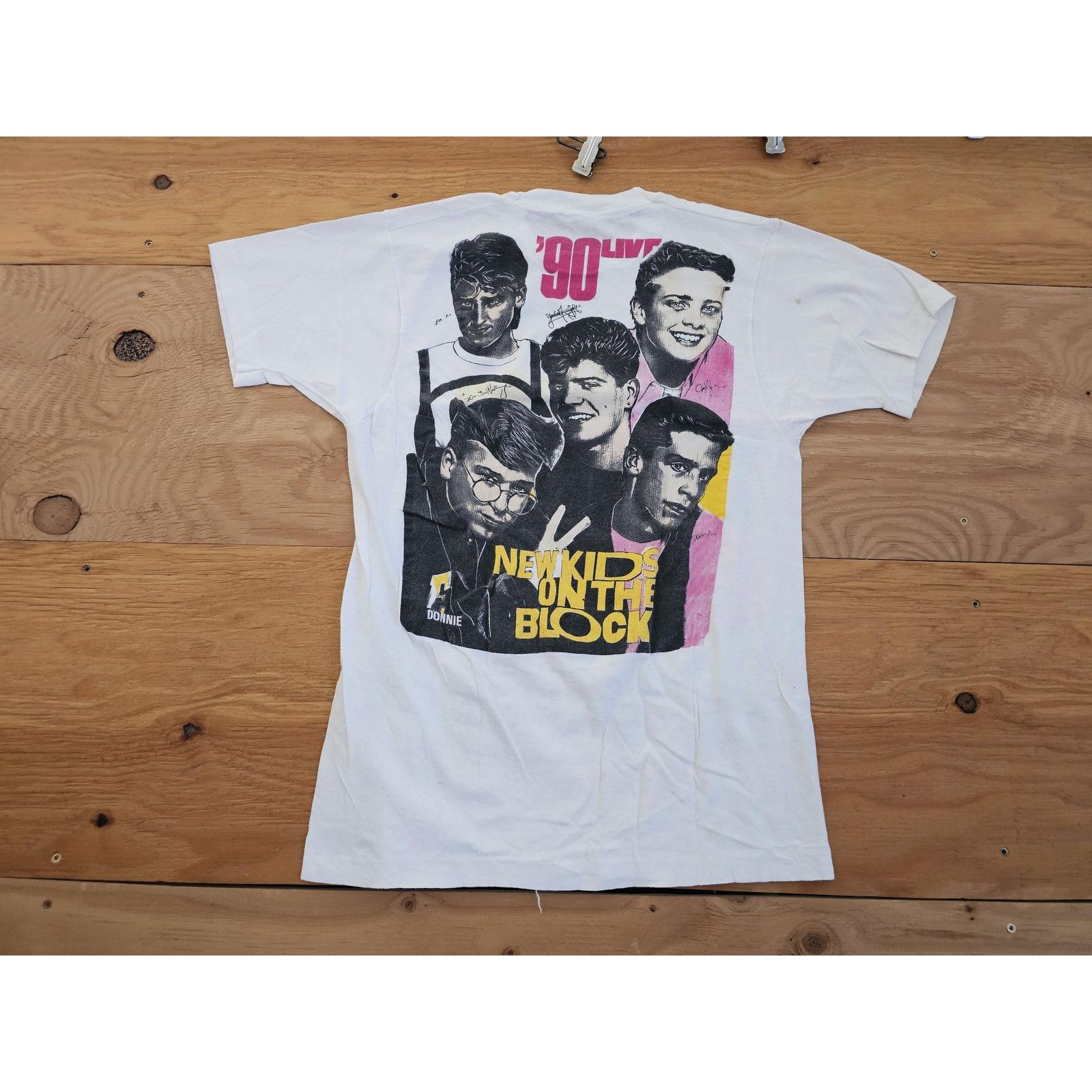 Other New Kids On The Block 1990 White Band T-Shirt Size M Size US M / EU 48-50 / 2 - 1 Thumbnail