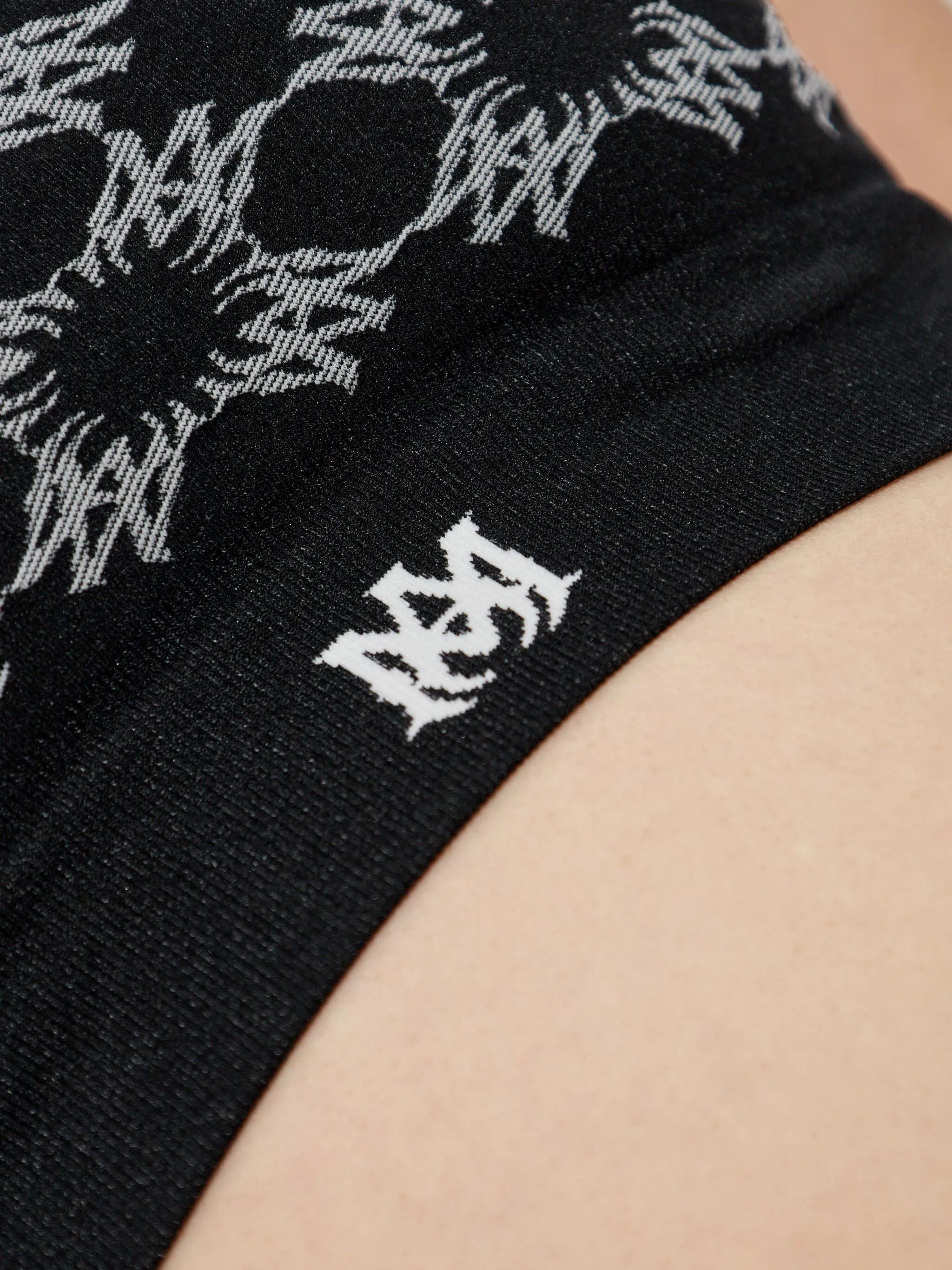 Amiri o1orln1125 Size: L / Ma Quad-Monogram Bra in Black Size ONE SIZE - 4 Thumbnail