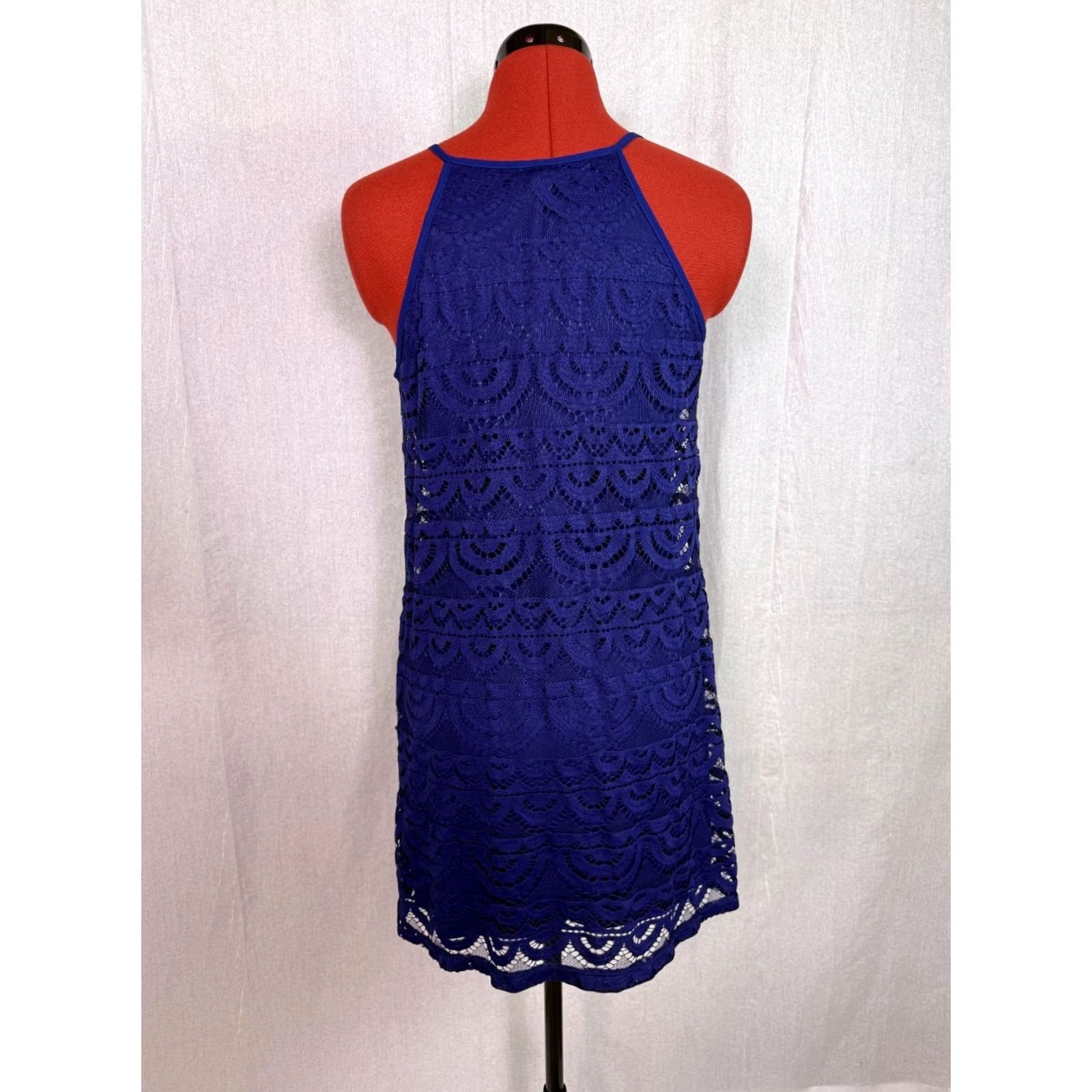 Vintage Lily Rose Blue Sundress Shift Dress Size S Spaghetti Strap Lined Tassel Tie Women Size S / US 4 / IT 40 - 4 Thumbnail