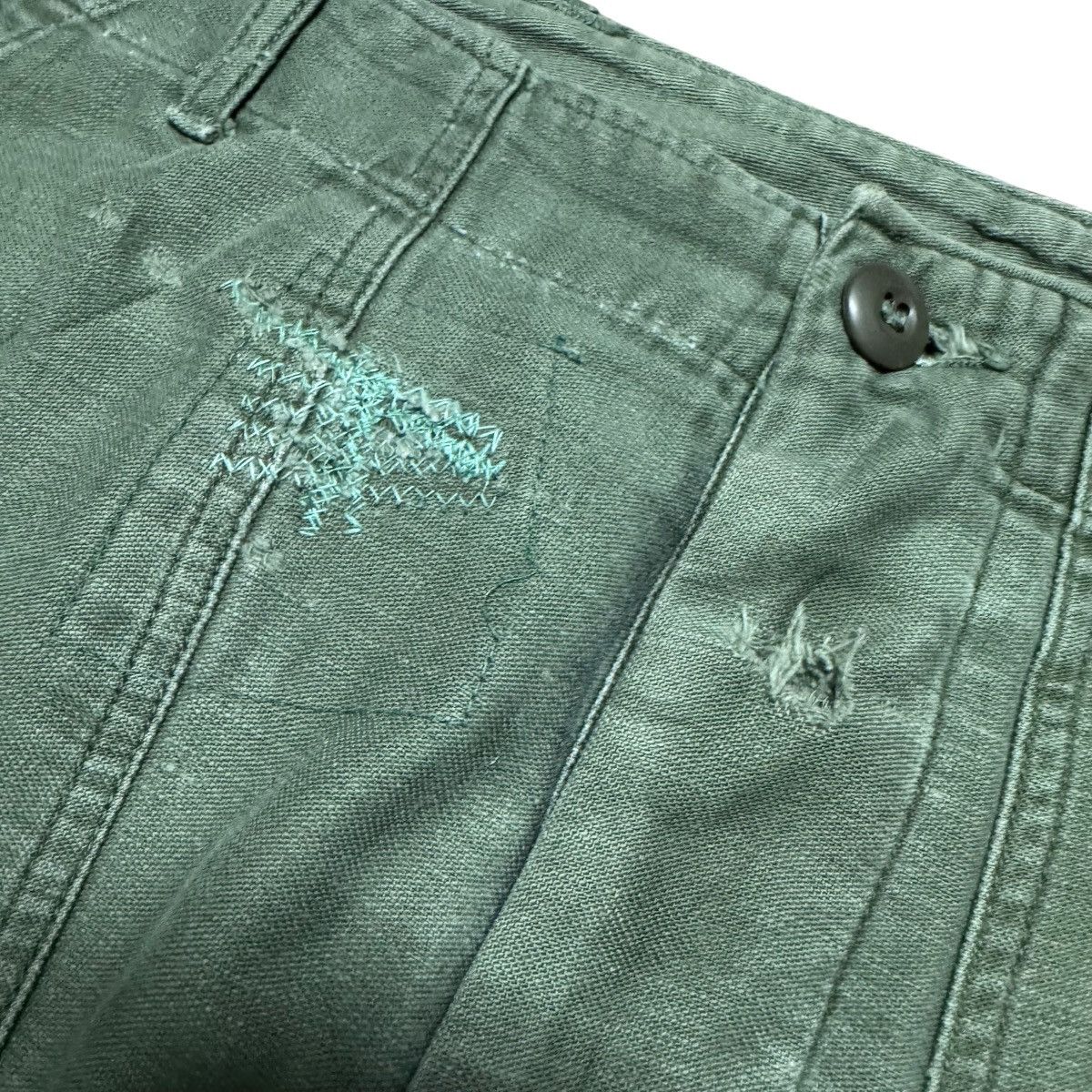 Vintage Vintage 80s OG107 Us Army Fatigue Pants Repaired Size US 34 / EU 50 - 6 Thumbnail