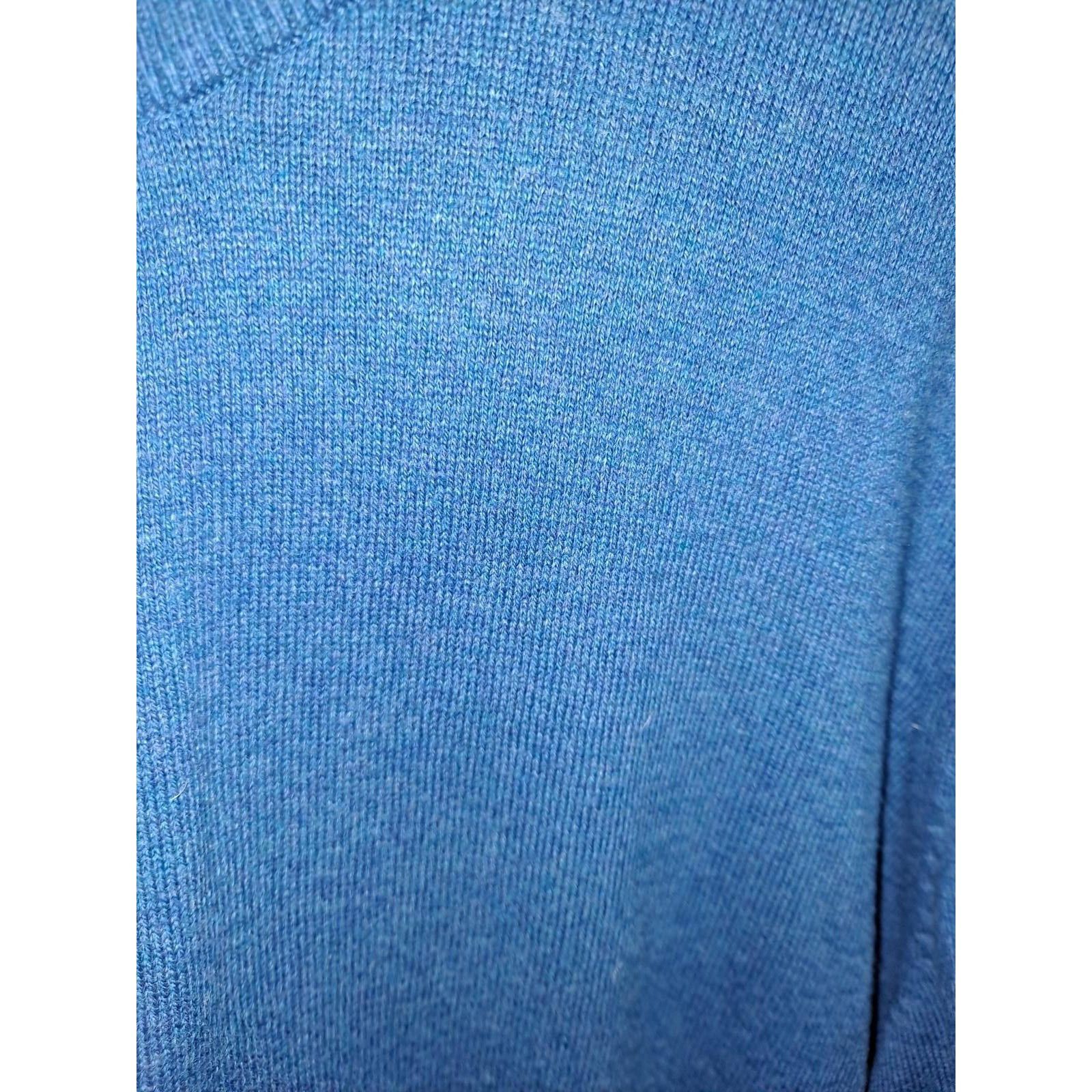 L.L. Bean L.L. Bean 1/4 Zip Cotton/Cashmere Blue Mock Neck Sweater Siz Size US XL / EU 56 / 4 - 2 Thumbnail