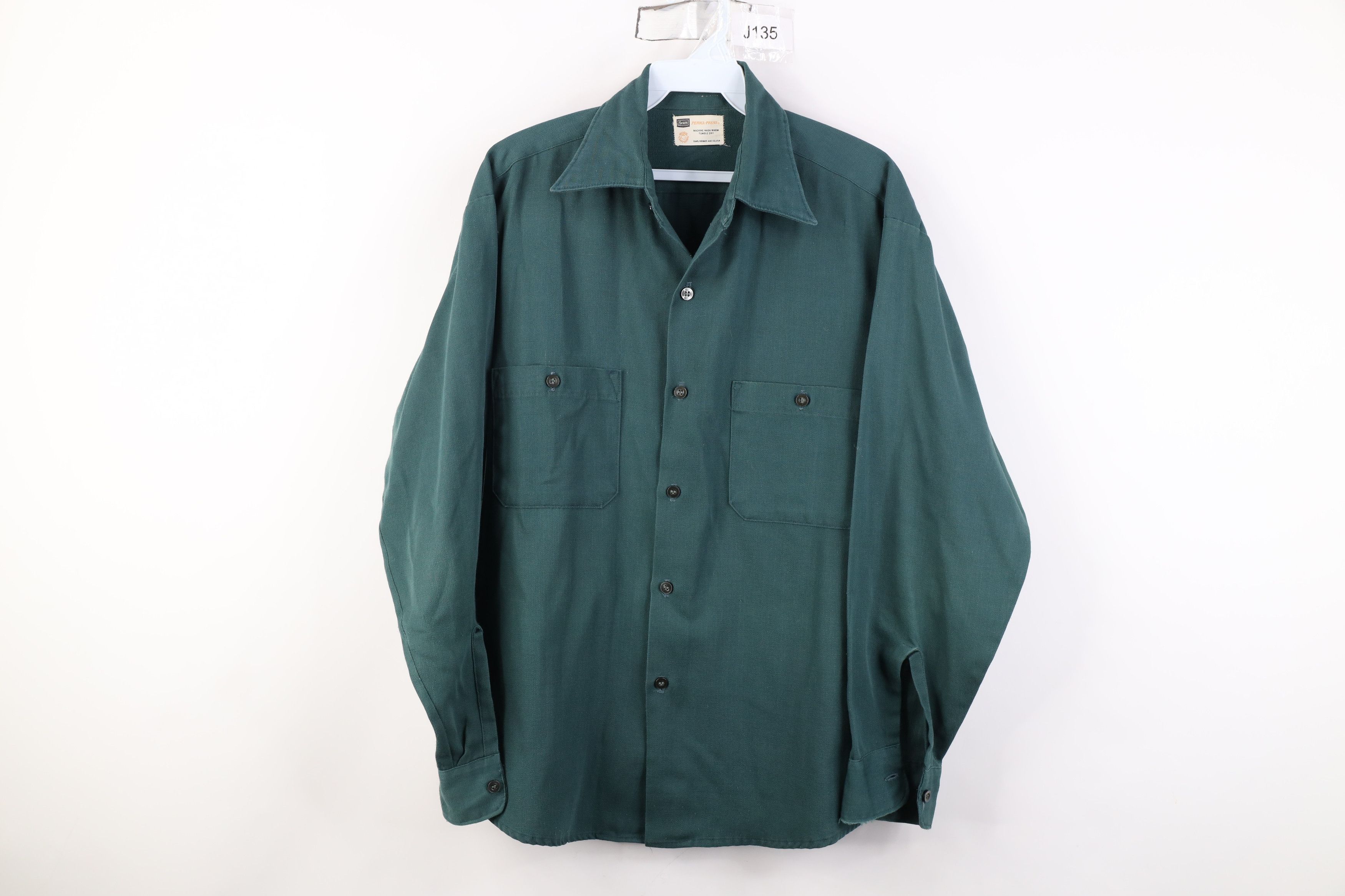 Vintage Vintage 50s Streetwear Mechanic Workwear Button Shirt USA Size US L / EU 52-54 / 3 - 1 Thumbnail