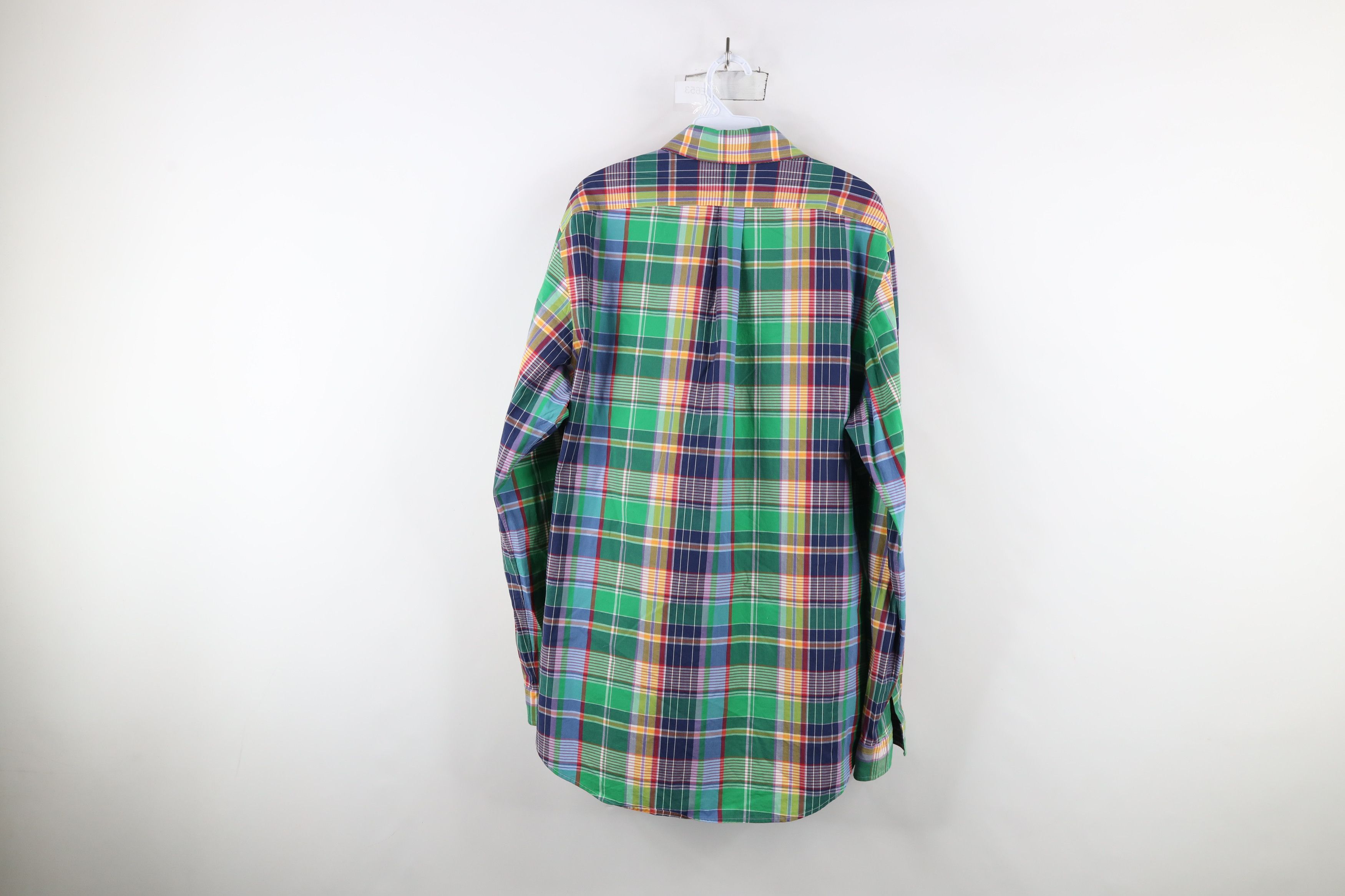 Ralph Lauren × Vintage Vintage Ralph Lauren Madras Plaid Rainbow Button Down Shirt Size US XL / EU 56 / 4 - 8 Thumbnail