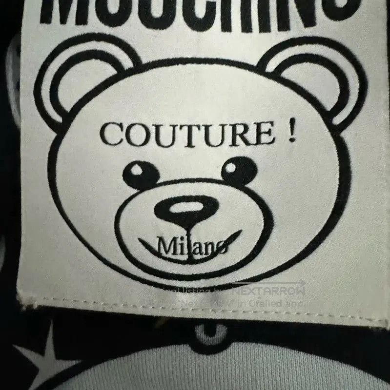 Moschino Moschino Black Cotton Logo Star Hoodie . Size S / US 4 / IT 40 - 3 Thumbnail