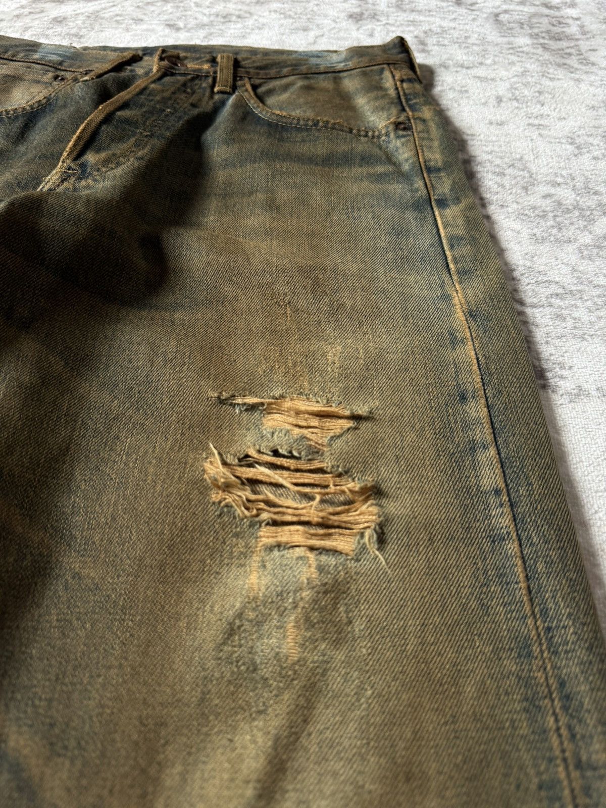 Kapital Edwin 505 OG Type 1 Baggy Loose Mud Wash Jeans Size US 29 - 12 Thumbnail