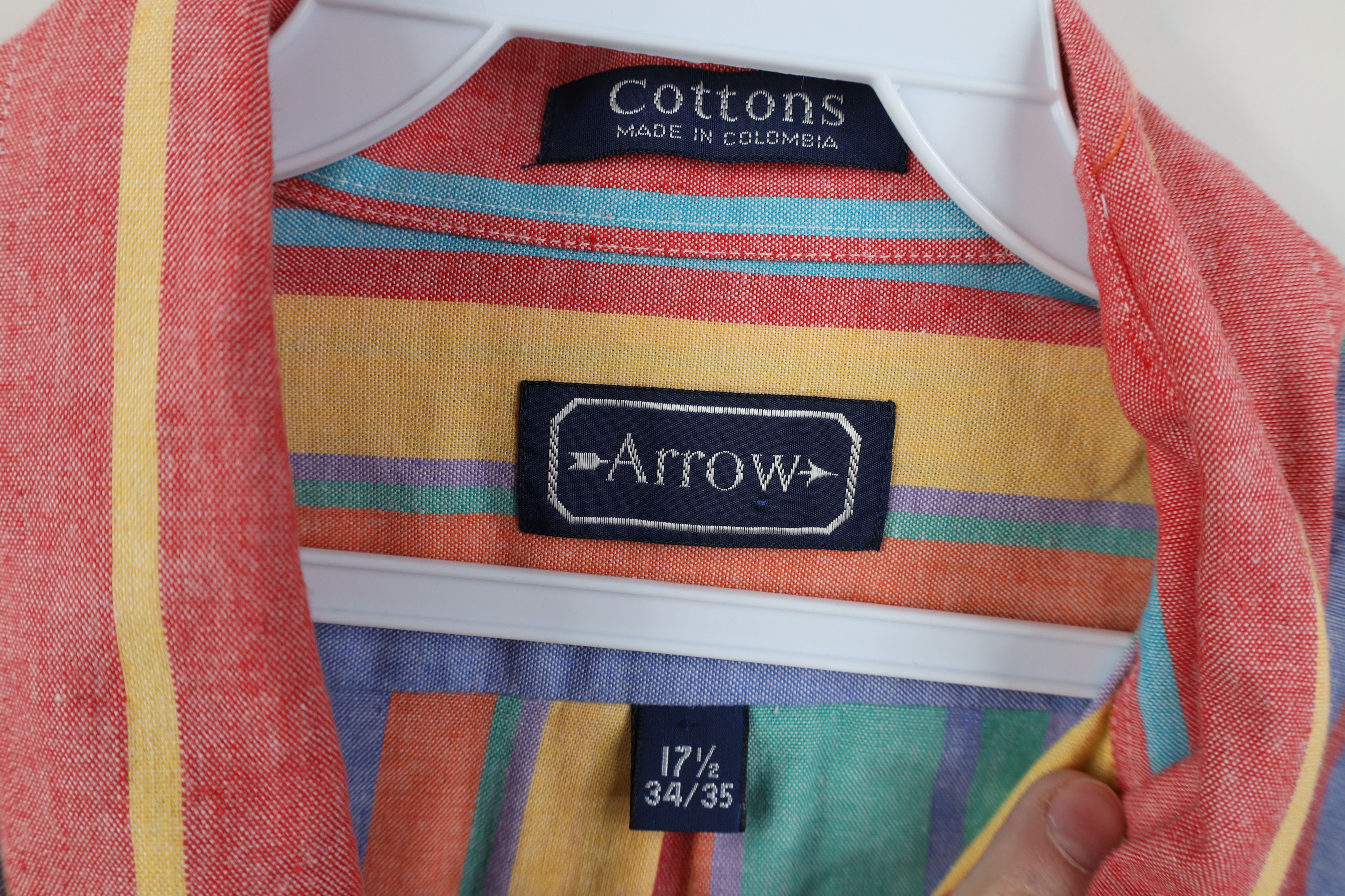 Vintage Vintage 90s Streetwear Striped Oxford Button Down Shirt Size US L / EU 52-54 / 3 - 8 Thumbnail