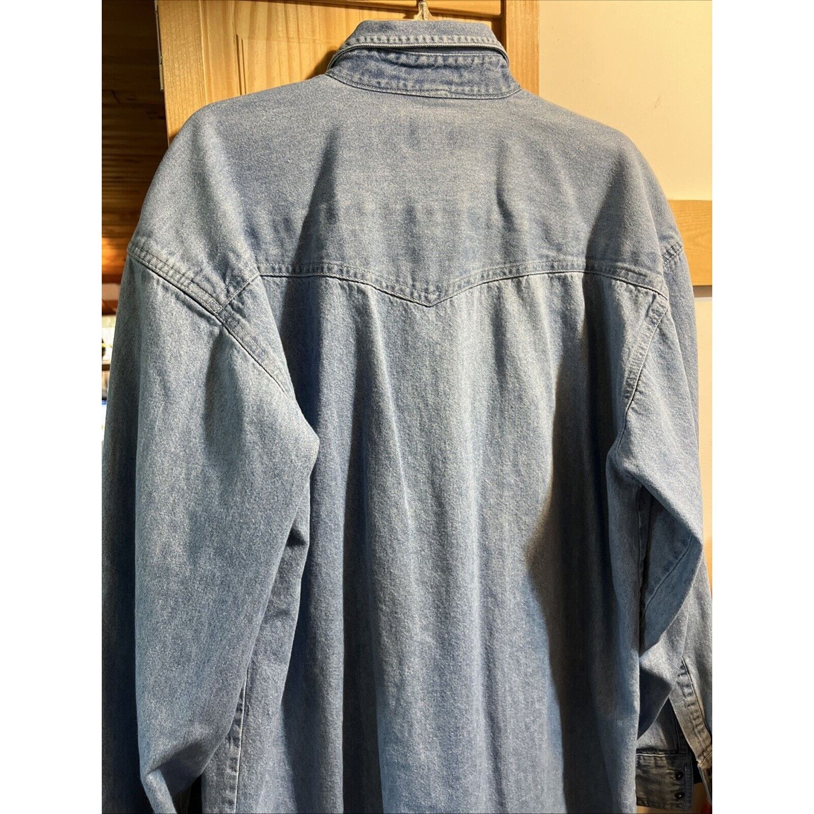Dickies Dickies Shirt Mens Large Blue Denim LS Workwear Cotton Dark Size US L / EU 52-54 / 3 - 9 Thumbnail