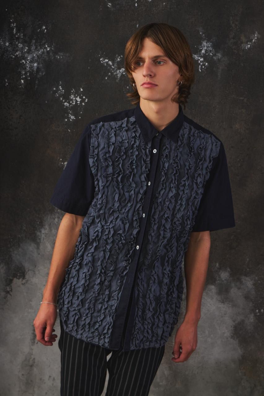 Comme des Garcons 1999 COMME DES GARCONS Reversible Textured Panel S/S Shirt Size US M / EU 48-50 / 2 - 4 Thumbnail