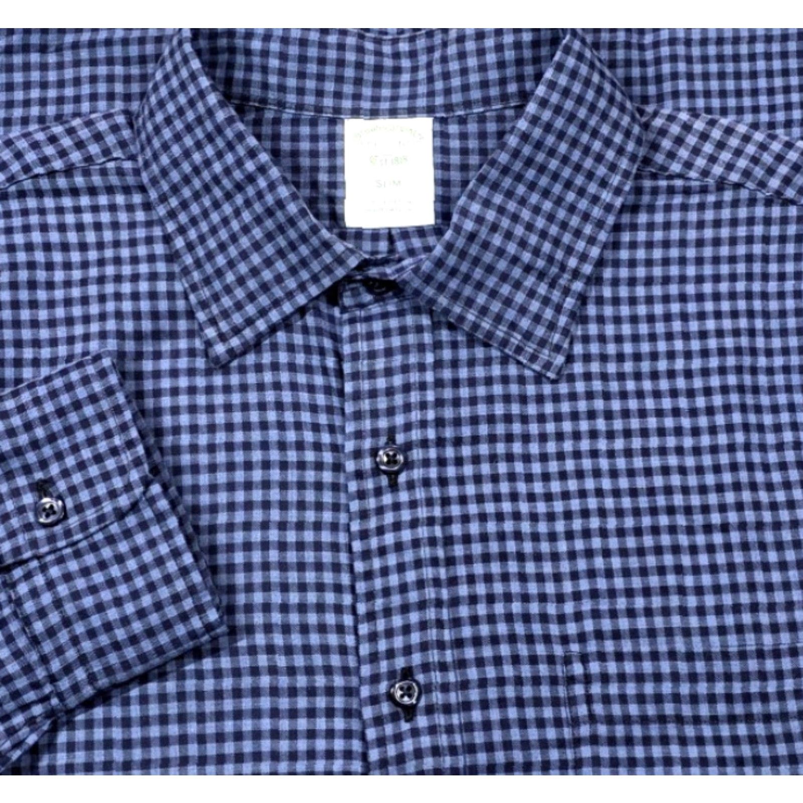 Brooks Brothers Brooks Brothers Slim Fit Blue Shirt Men 15.5-32 Button Up Gingham Check USA Made Dress Shirt Size US L / EU 52-54 / 3 - 2 Thumbnail