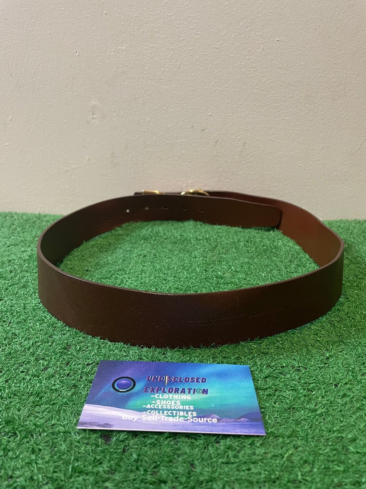 Dolce & Gabbana Dolce & Gabbana DG Brown leather belt Size 36 - 3 Thumbnail