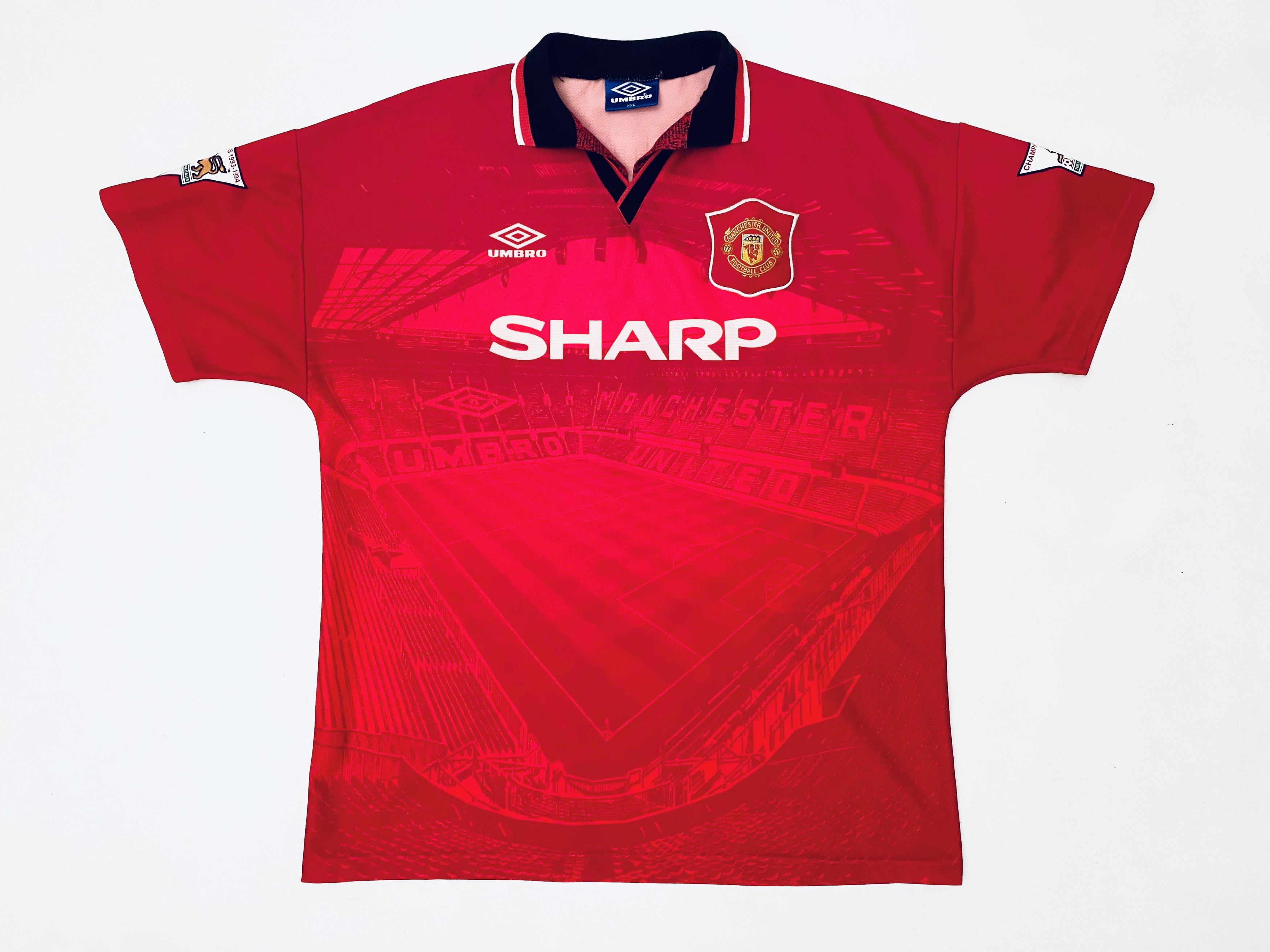 Umbro Manchester United Stadium Home Jersey Shirt 1994 - 1996 Size US XL / EU 56 / 4 - 4 Thumbnail