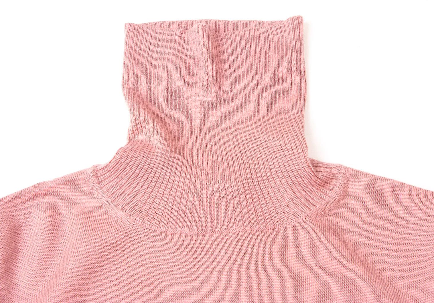 Jean Paul Gaultier Wool Ribbed Turtle Neck Knit Sweater in Pink, Size 48 Size US M / EU 48-50 / 2 - 6 Thumbnail