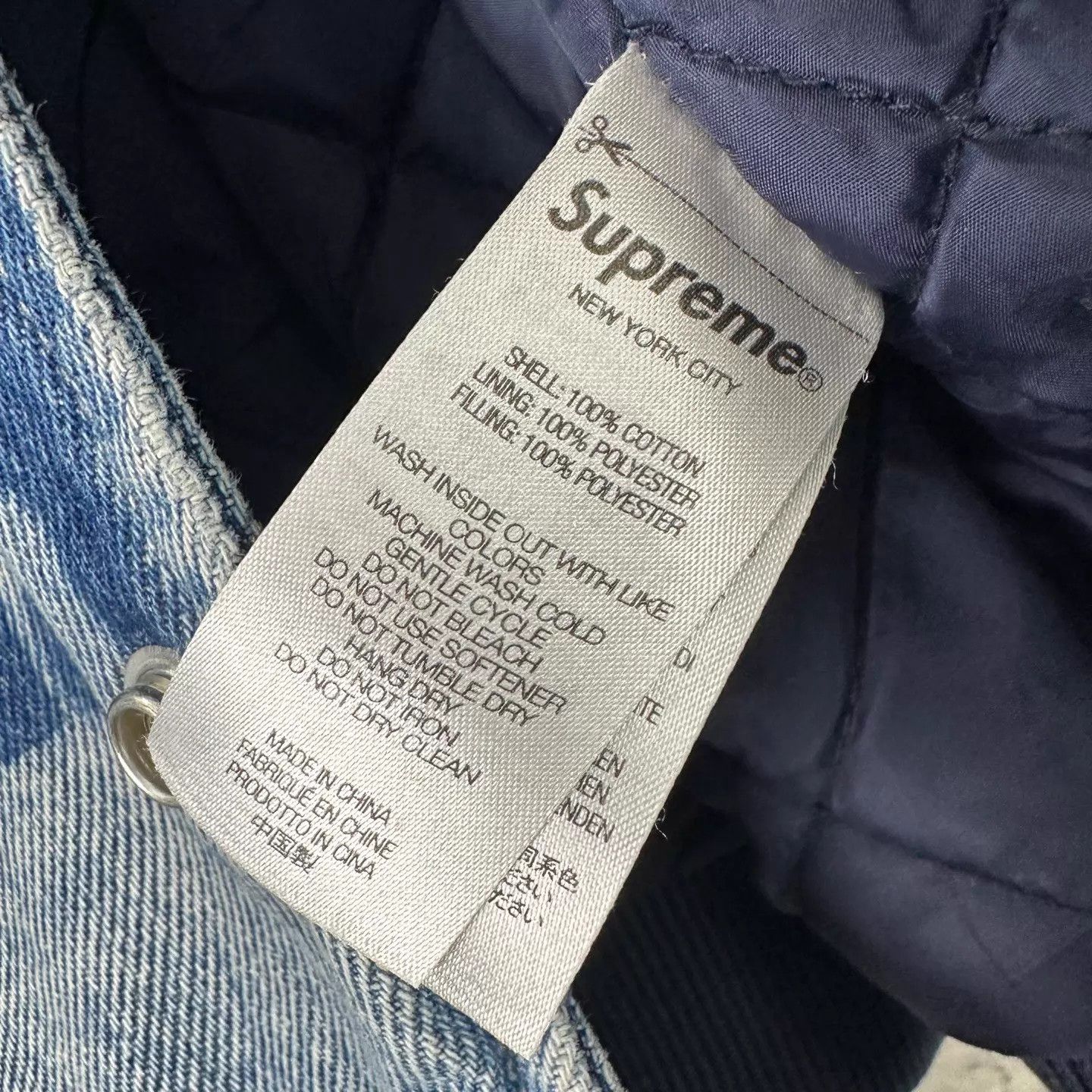 Supreme Supreme Logo Print Washed Denim Padded Jacket L 99 New Size US L / EU 52-54 / 3 - 5 Thumbnail
