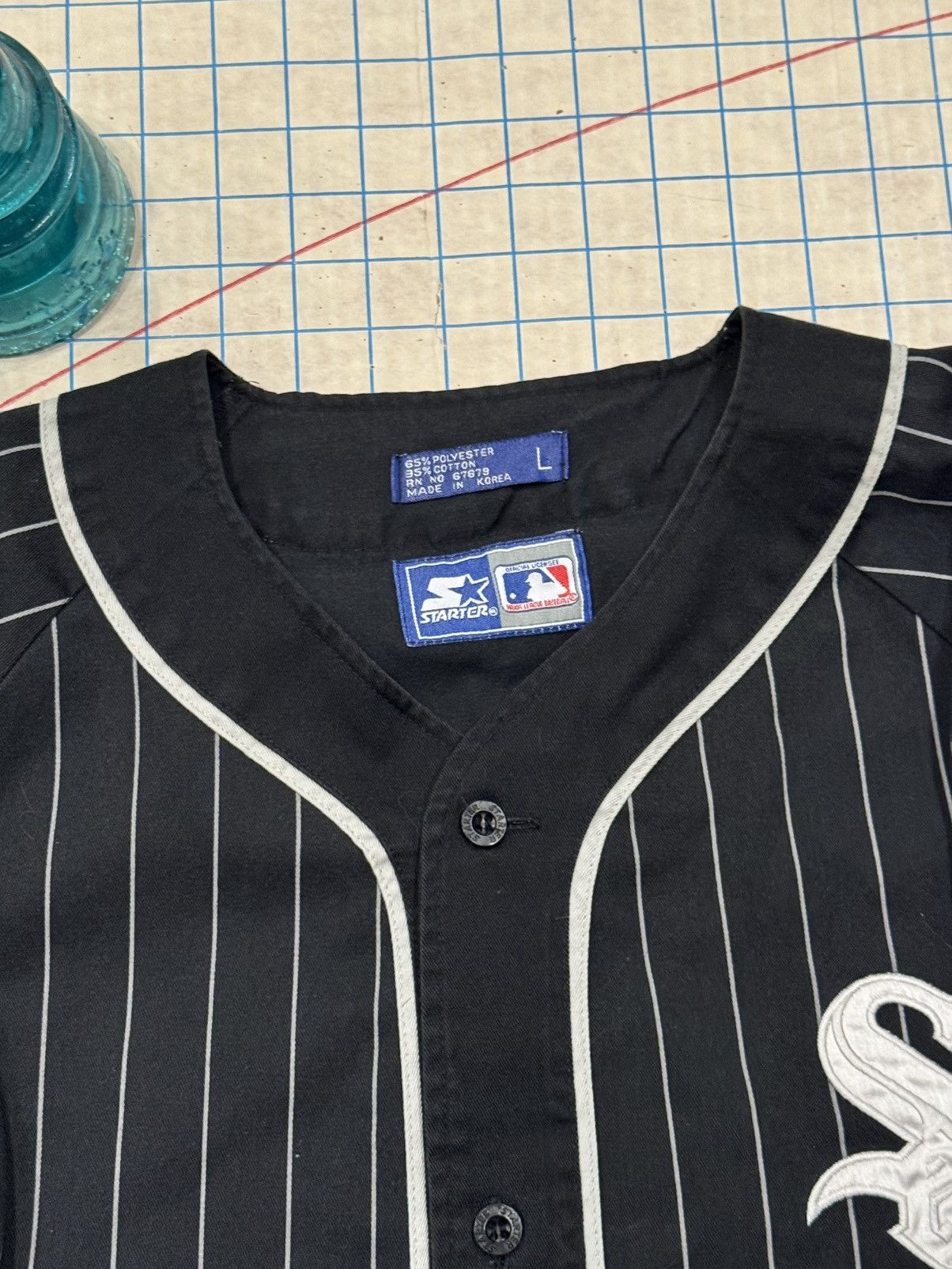 Starter Vintage Starter Chicago White Sox Pinstriped Baseball Jersey Size US L / EU 52-54 / 3 - 8 Thumbnail
