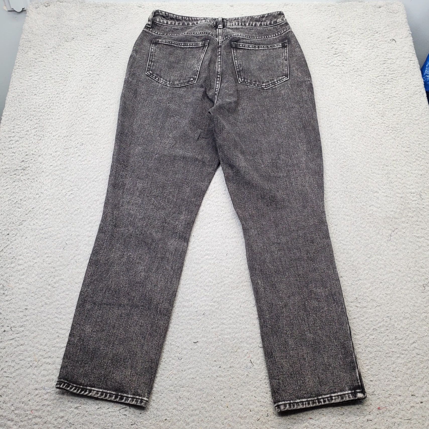 Pacsun PacSun Mom Jeans Womens 28 Black Denim Stretch Dark Wash Whiskered Straight Leg Jeans Womens 28 Black PacSun Mom Jeans Size 28" / US 6 / IT 42 - 2 Thumbnail